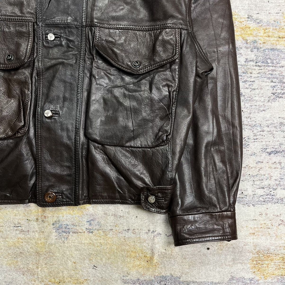 Vintage Remo mercalli multi pocket leather jacket like cp company Size US S / EU 44-46 / 1 - 3 Thumbnail