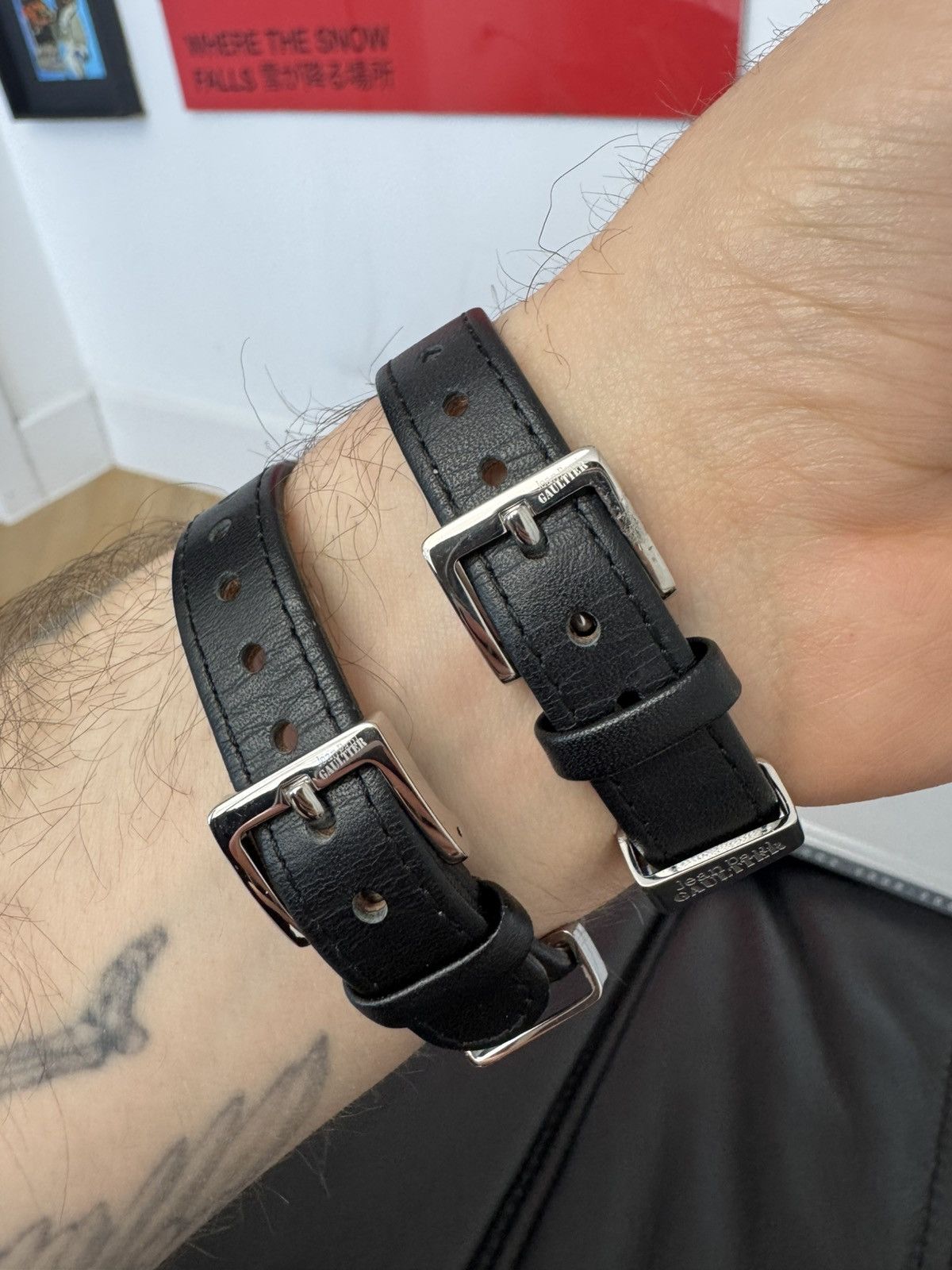 Jean Paul Gaultier Vintage Jean Paul Gaultier Bracelet Watch Double Belt Y2k Size ONE SIZE - 5 Thumbnail