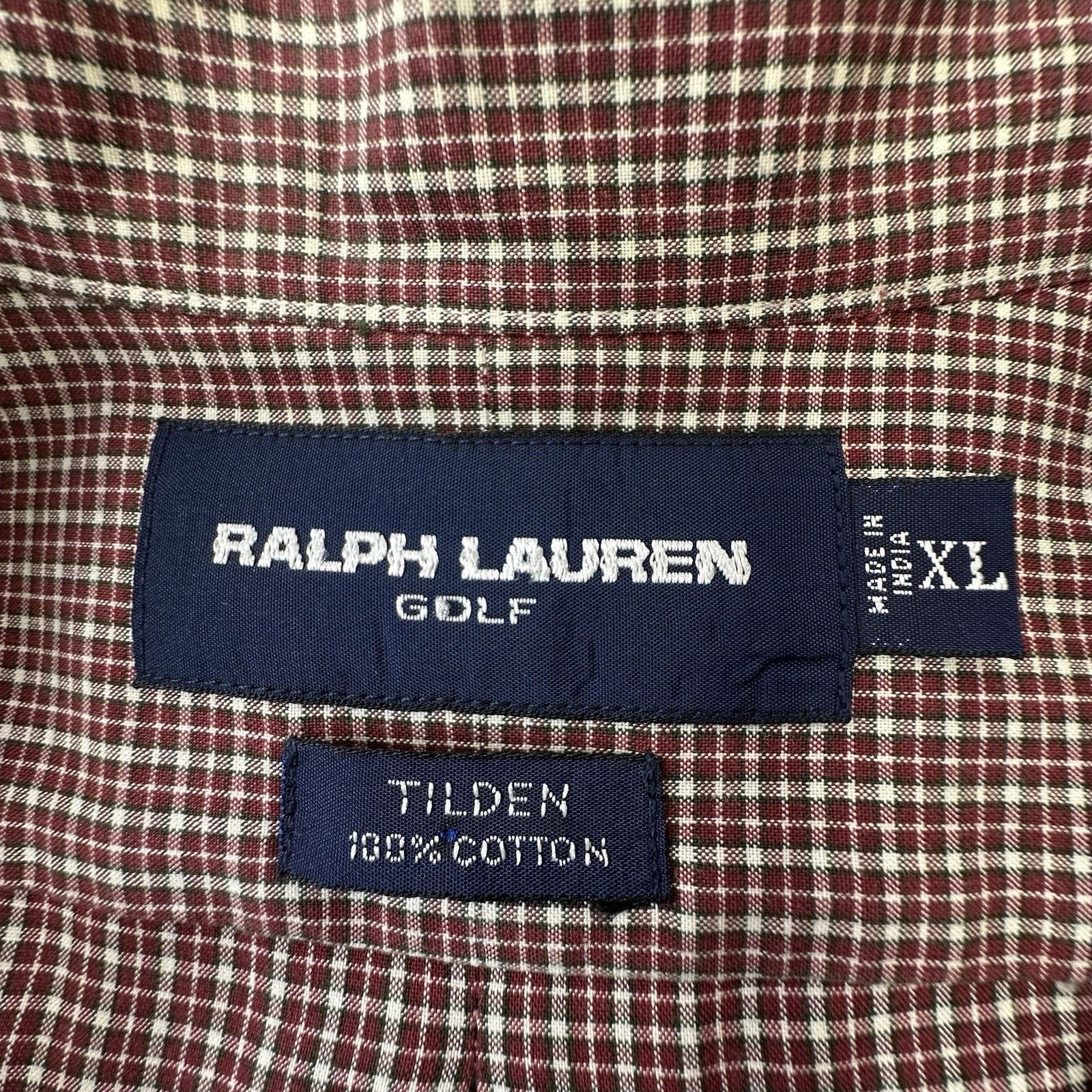 Ralph Lauren Vintage RalphLauren Golf Mens Tilden Cotton Red Check XLarge Size US XL / EU 56 / 4 - 5 Thumbnail