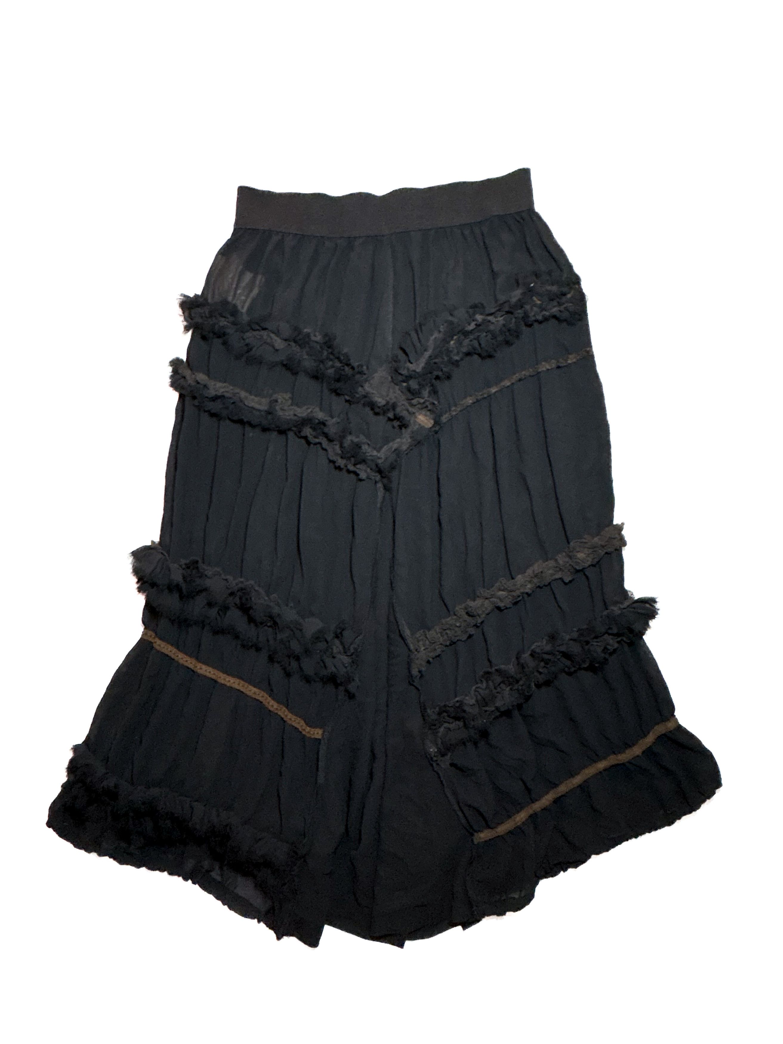 Comme des Garcons Comme des Garcons S/S 2005 Runway Ruffled Midi Skirt Size 28" / US 6 / IT 42 - 1 Thumbnail