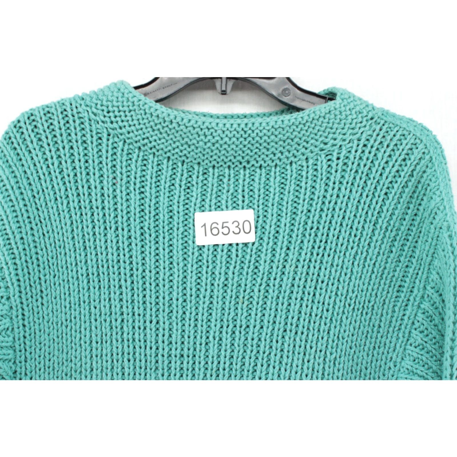 Vintage Rico Hand Knits Sweater Women Large Green Bell Cuff Knit Pullover Casual Bohemian Cottagecore Classic 100% Cotton Size L / US 10 / IT 46 - 8 Thumbnail