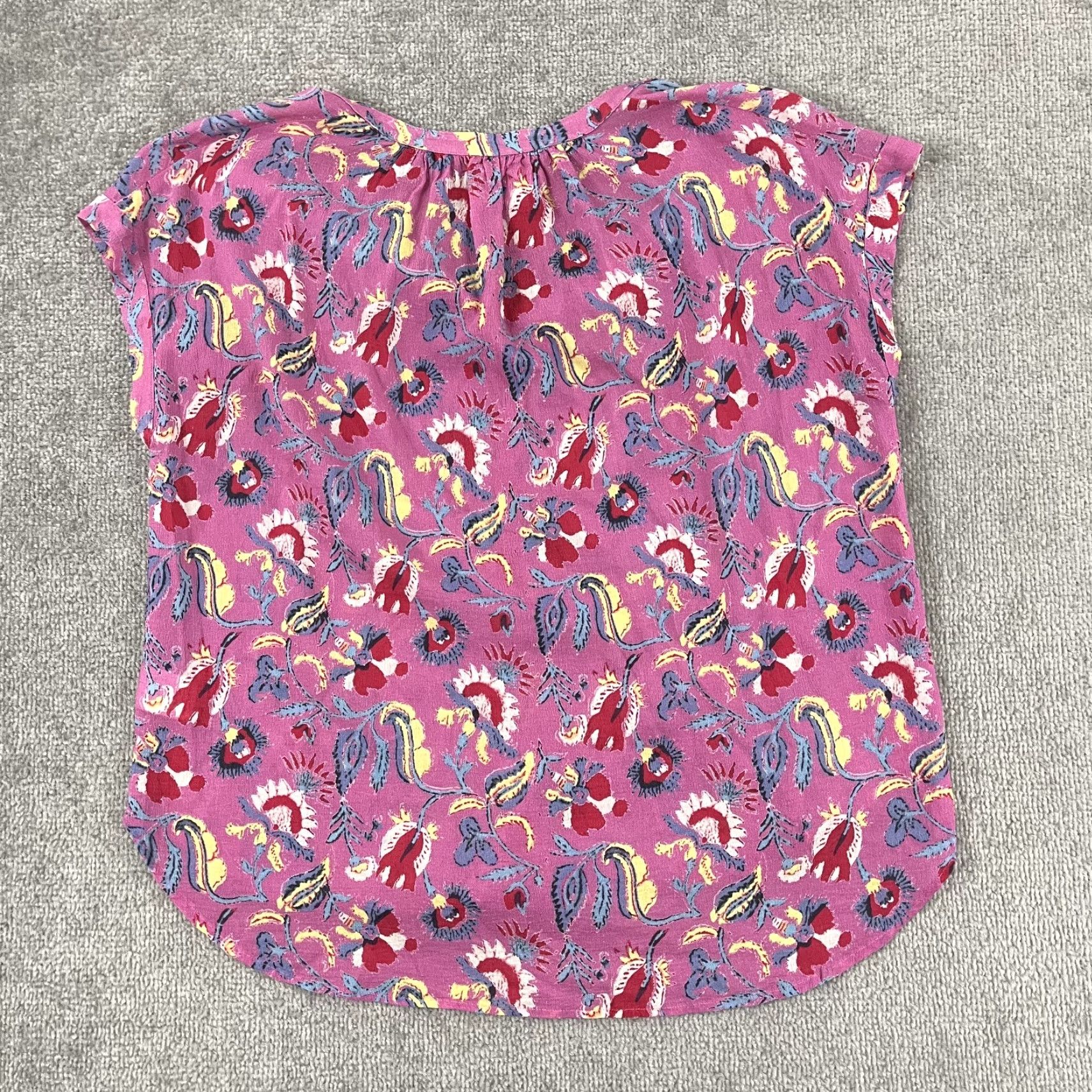 Xirena VINTAGE XIRENA Blouse Women's Small Floral Cap Sleeve Preppy Cotton Casual Size S / US 4 / IT 40 - 7 Thumbnail