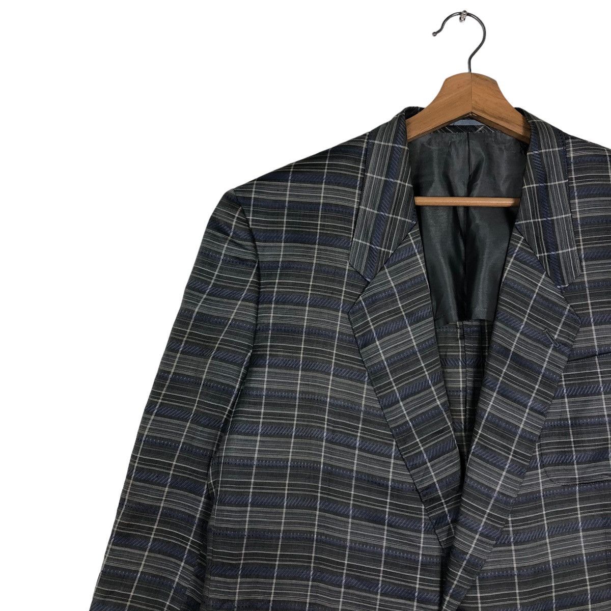 Japanese Brand 🔥Vintage Lanvin Paris Double Breast Tartan Design Coats Size US M / EU 48-50 / 2 - 7 Thumbnail