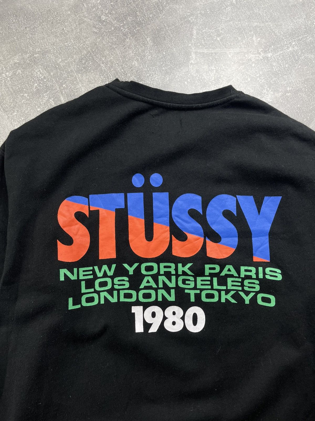 Stussy Stüssy World Tour “1980” Graphic Crewneck Sweatshirt Black Size US S / EU 44-46 / 1 - 2 Thumbnail