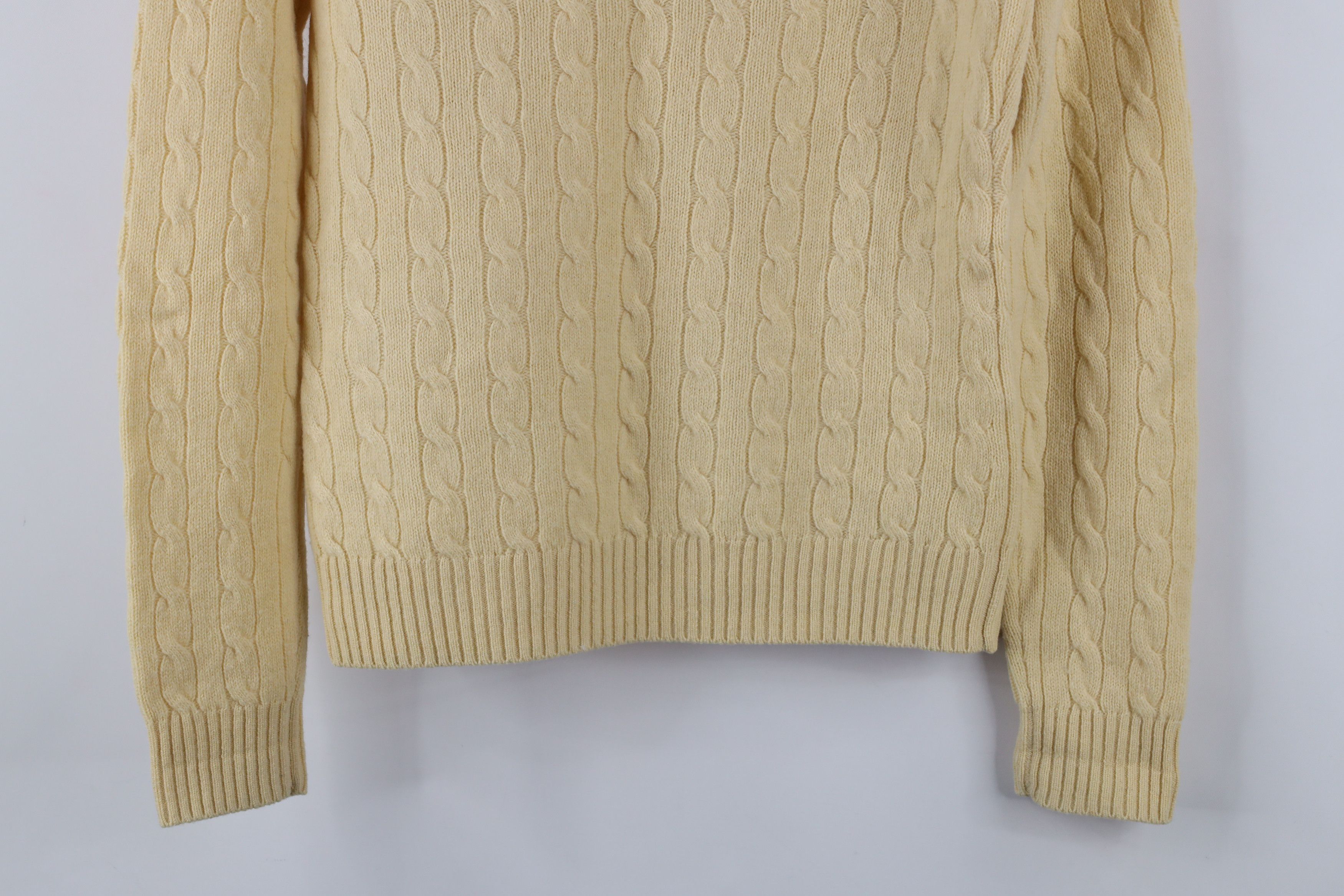 Brooks Brothers × Vintage Vintage 90s Brooks Brothers Cable Knit V-Neck Sweater Size S / US 4 / IT 40 - 9 Thumbnail