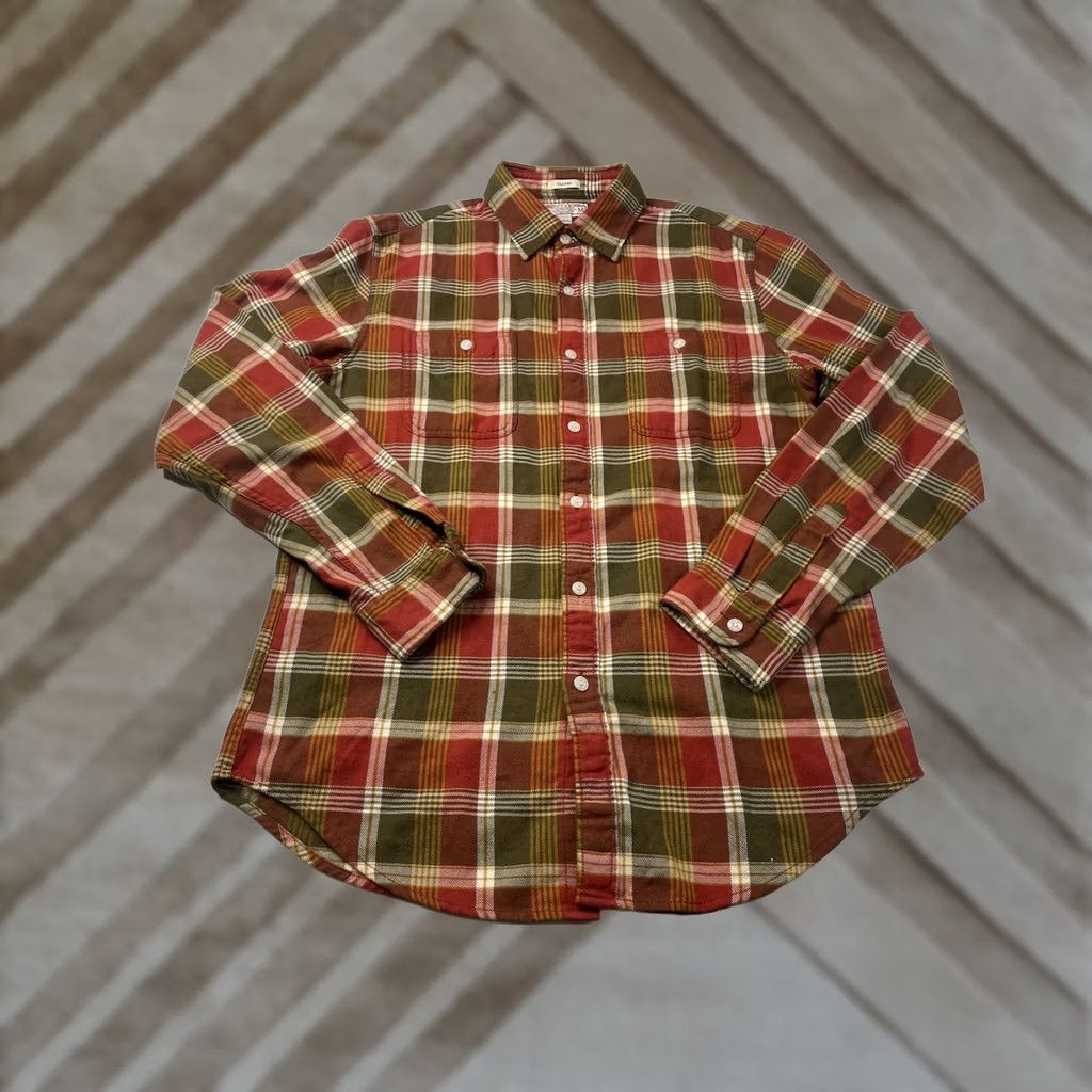 J.Crew J. Crew Wallace & Barnes Midweight Flannel Shirt Men Medium Plaid J6096 Byte Button-Up Multicolor Cotton Long Sleeve Classic Fit Regular, Men Size US M / EU 48-50 / 2 - 1 Thumbnail
