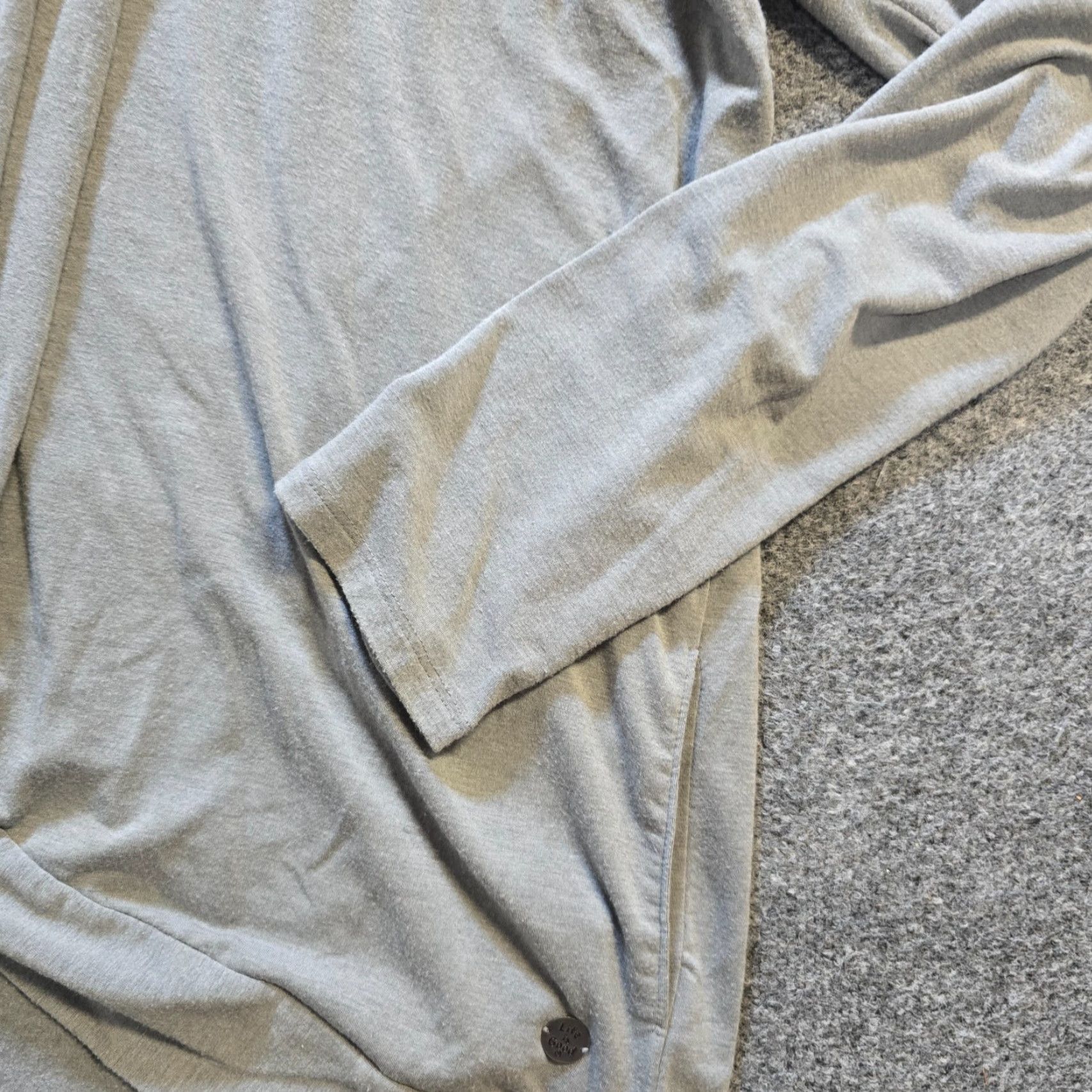 Life is Good Life is Good Sweater Cardigan Womens Large Gray Open Pockets Casual Lounge Size L / US 10 / IT 46 - 4 Thumbnail