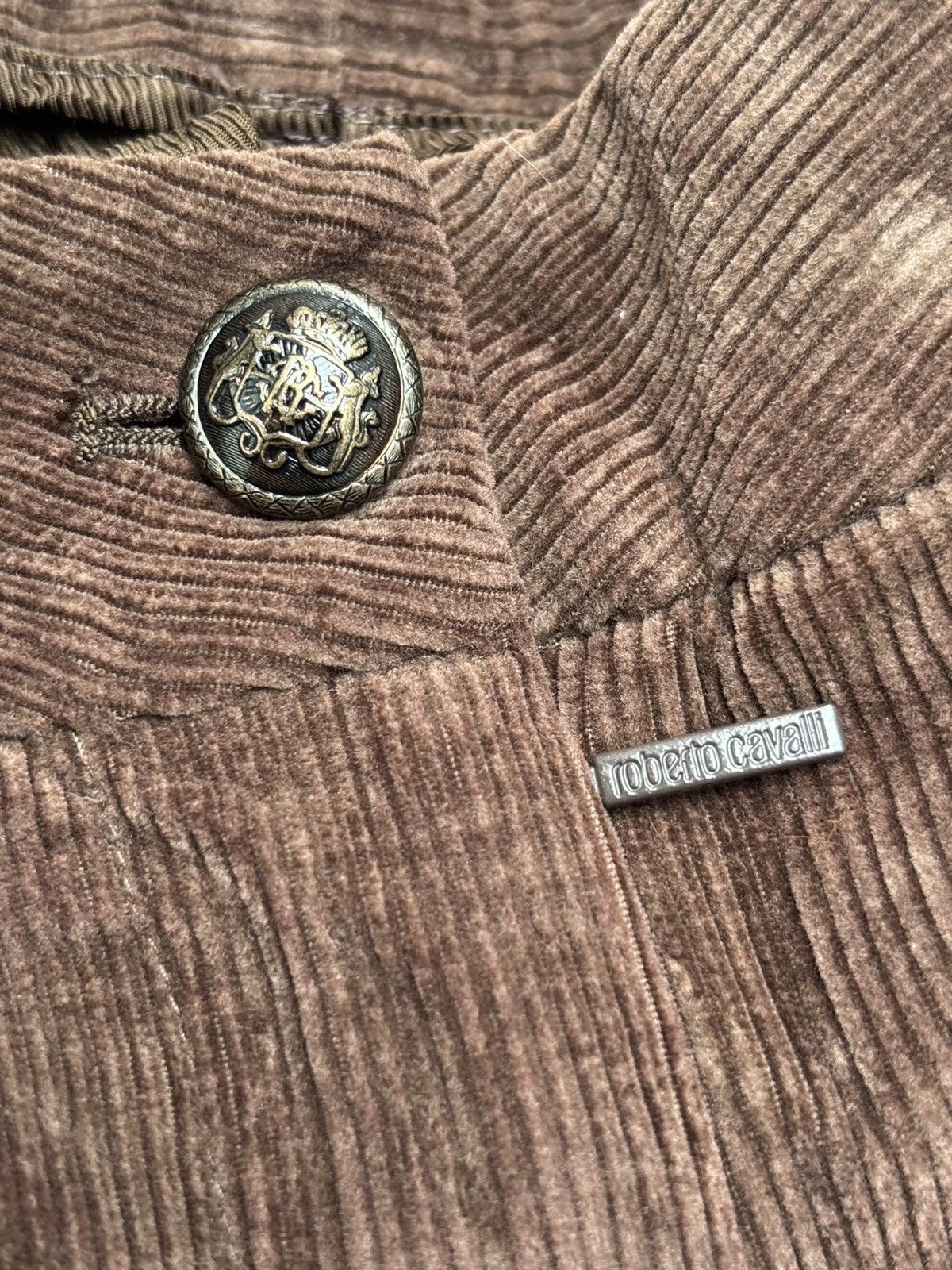 Roberto Cavalli 2000s Corduroy Flare Pants Size US 26 / EU 42 - 6 Thumbnail