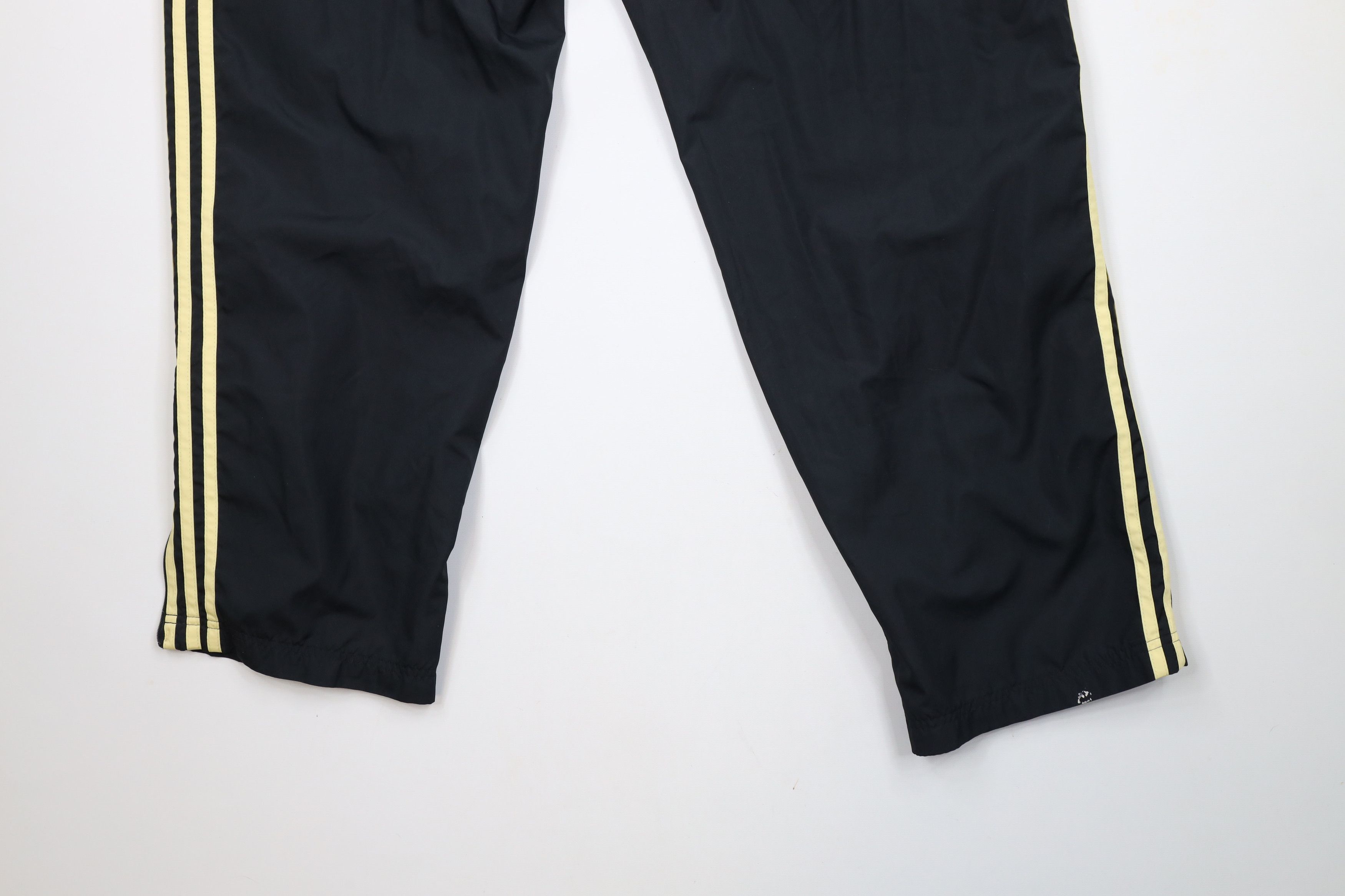 Adidas × Vintage Vintage Adidas Lined Wide Leg Windbreaker Pants Black Gold Size US 38 / EU 54 - 15 Thumbnail