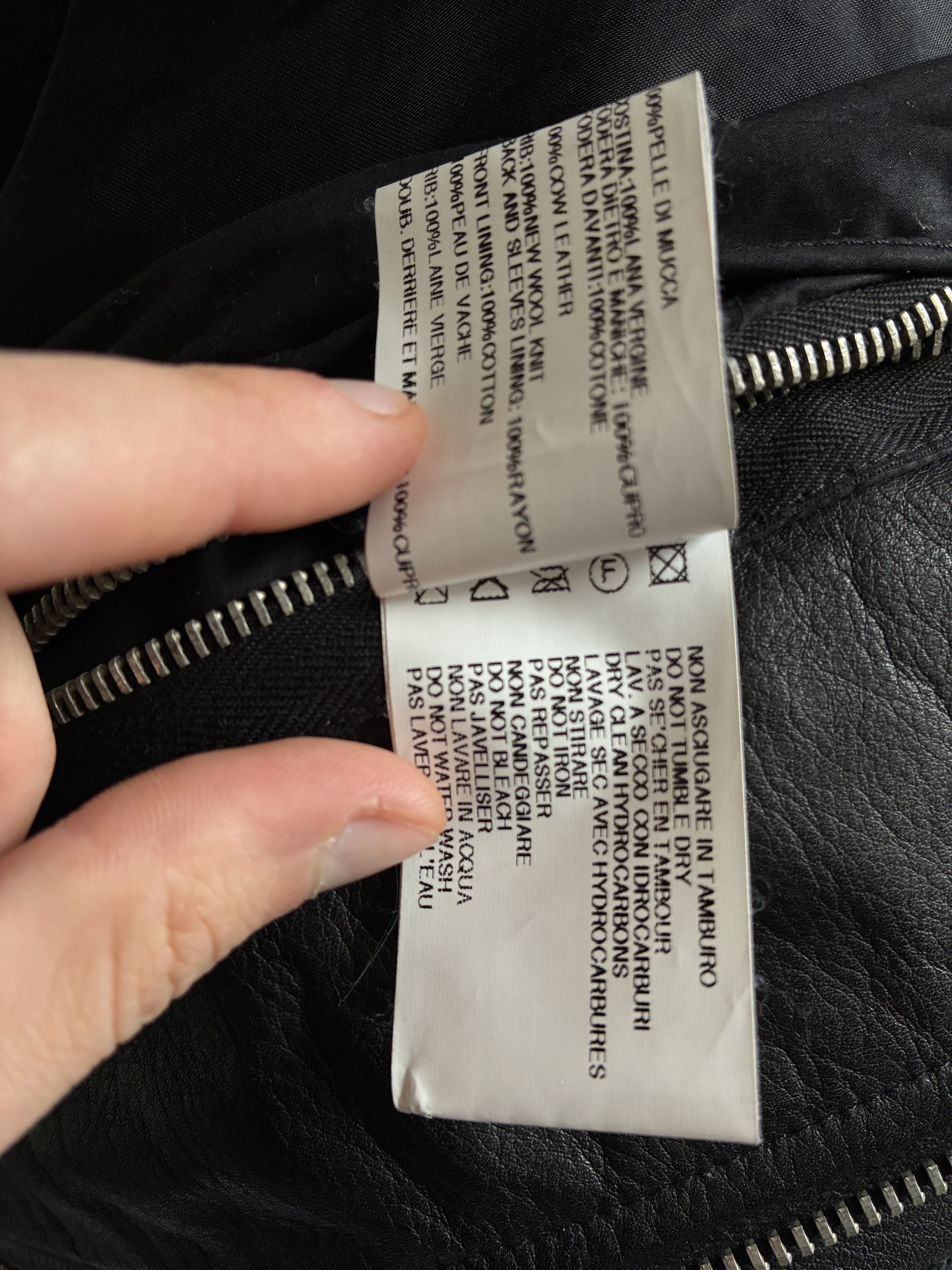 Rick Owens Intarsia Cow's Leather Jacket (Olmar & Mirta era) Size US L / EU 52-54 / 3 - 4 Thumbnail