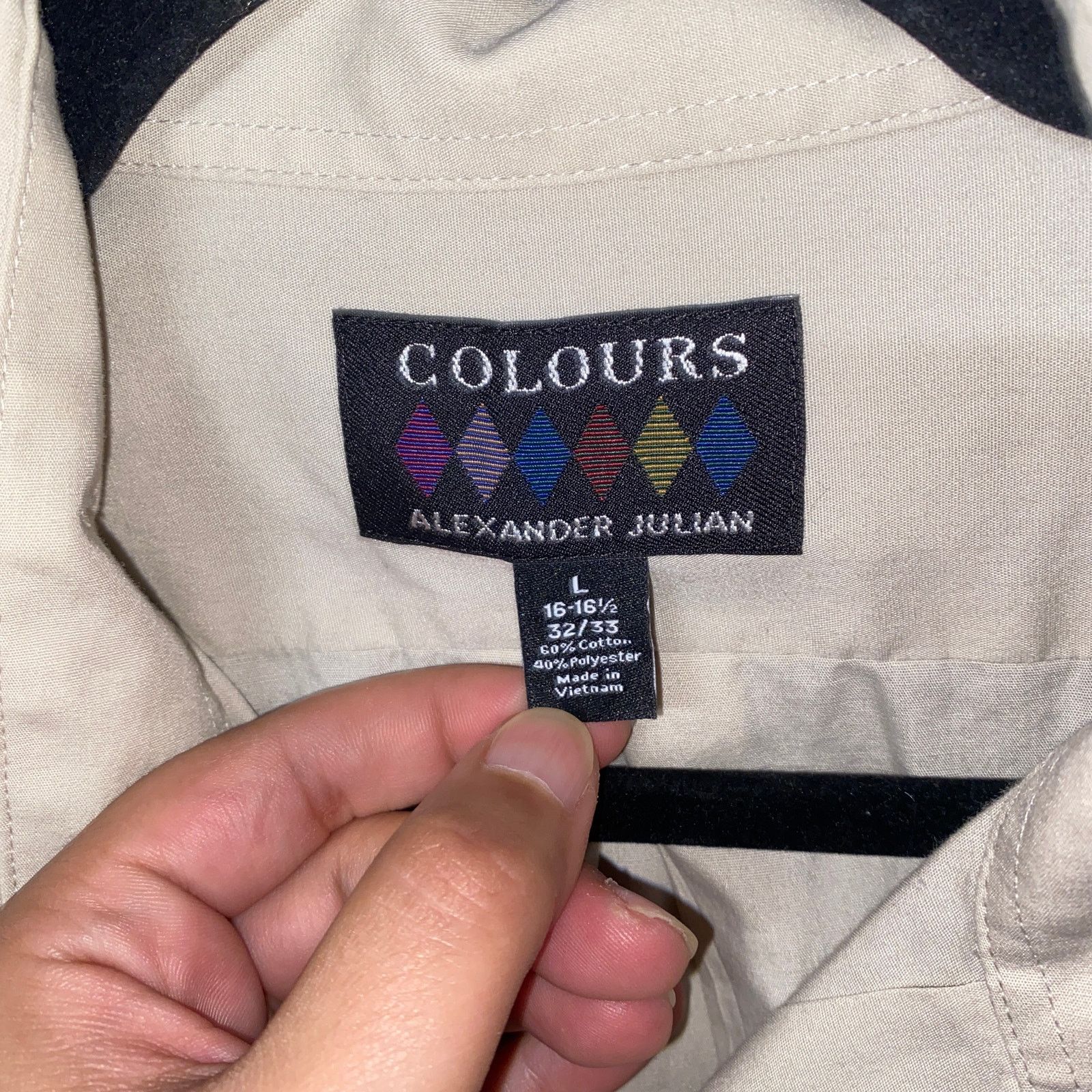 Other Colours Alexander Julian Tan Button Down Shirt Large 16-16.5 Size US L / EU 52-54 / 3 - 4 Thumbnail
