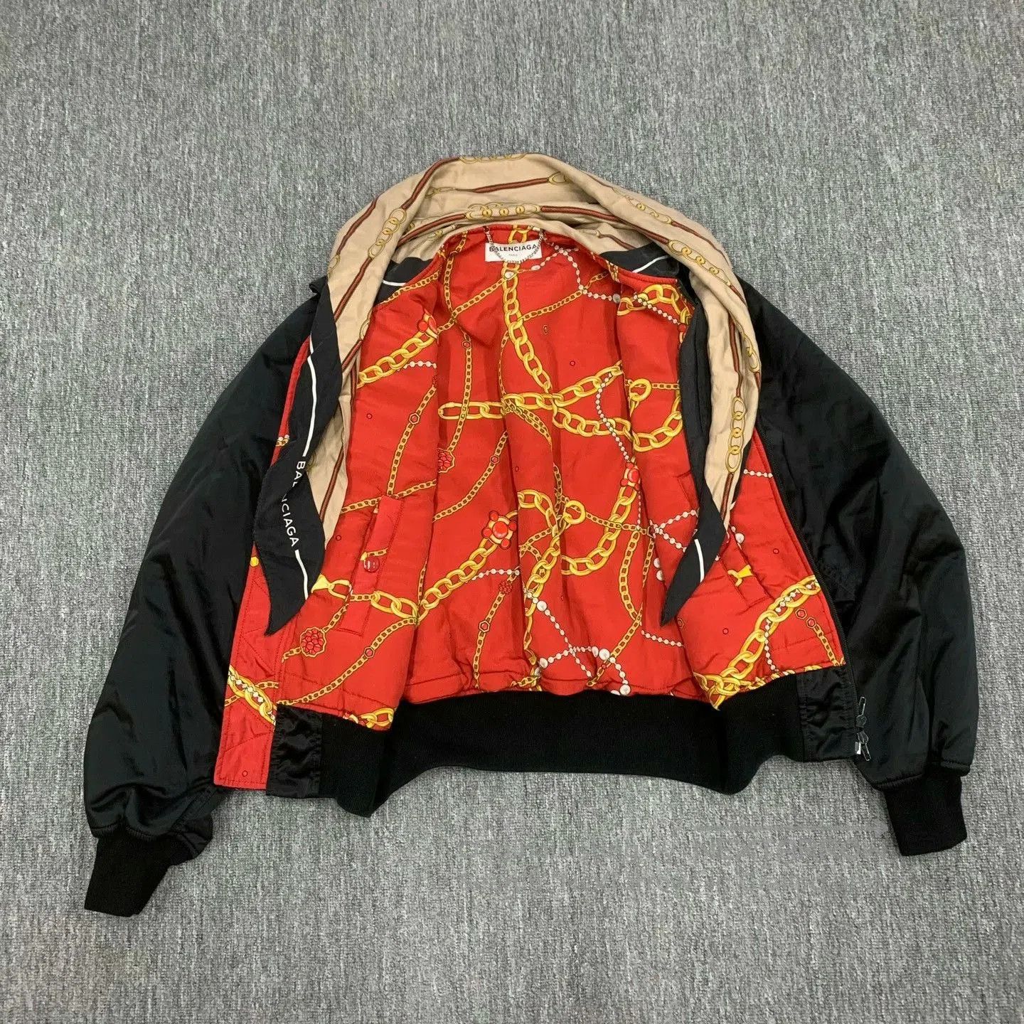Balenciaga balenciaga black silk scarf bomber jacket. Size US S / EU 44-46 / 1 - 2 Thumbnail