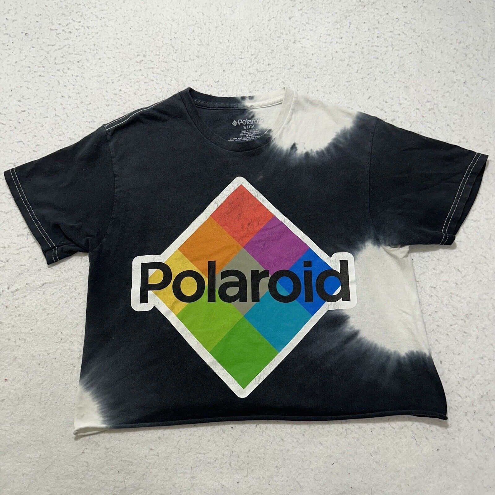 Polaroid Polaroid Small Graphic T Shirt Retro Black Cropped Tee Size S / US 4 / IT 40 - 1 Thumbnail