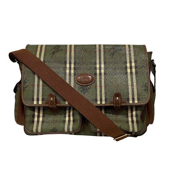 Burberry Burberry Burberry Check PVC Leather Shoulder Bag Canvas Shoulder Bag Size ONE SIZE - 1 Thumbnail