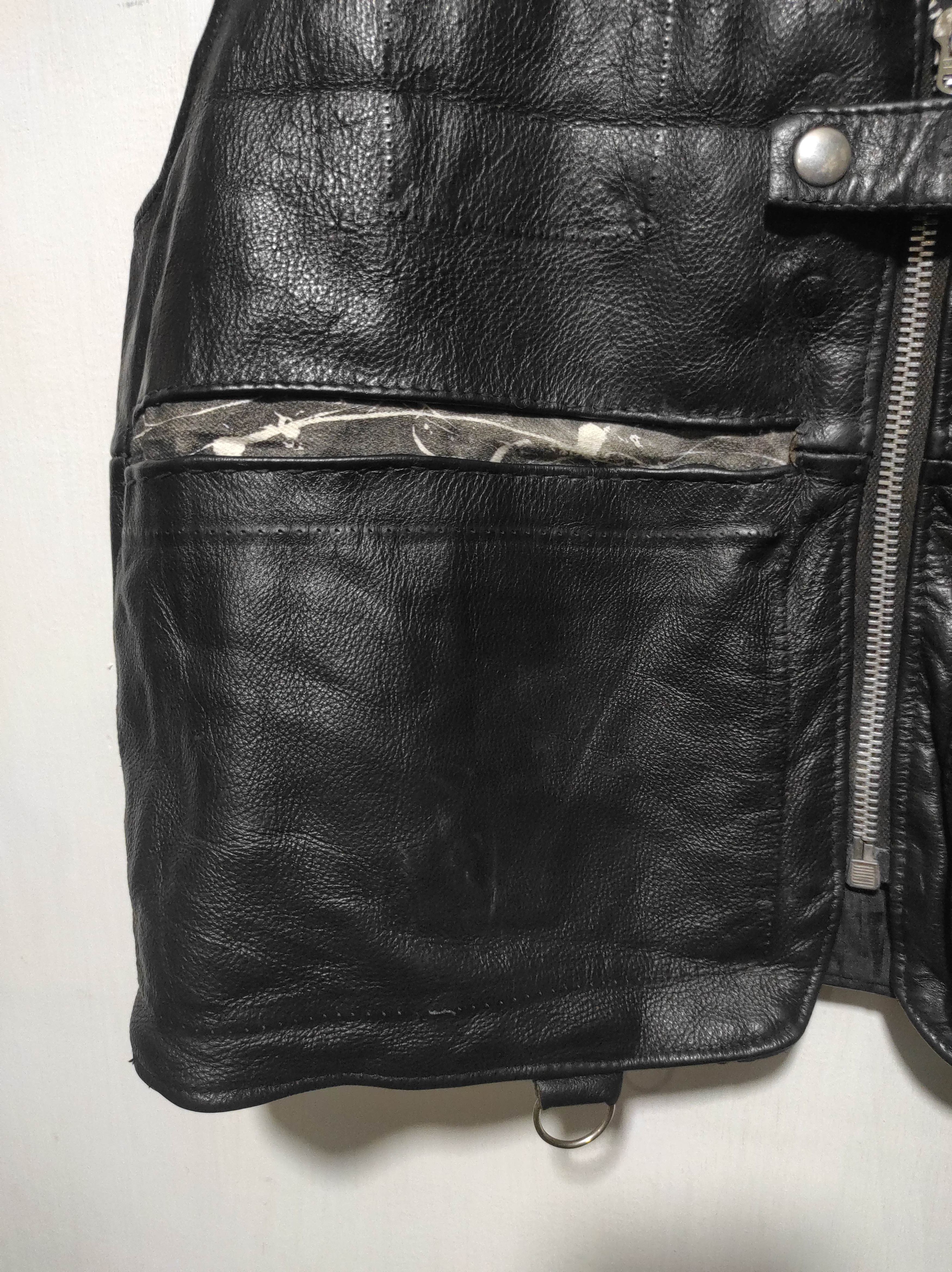 Leather Vintage Overpell Motorcycle Leather Vest Jacket Size US L / EU 52-54 / 3 - 4 Thumbnail