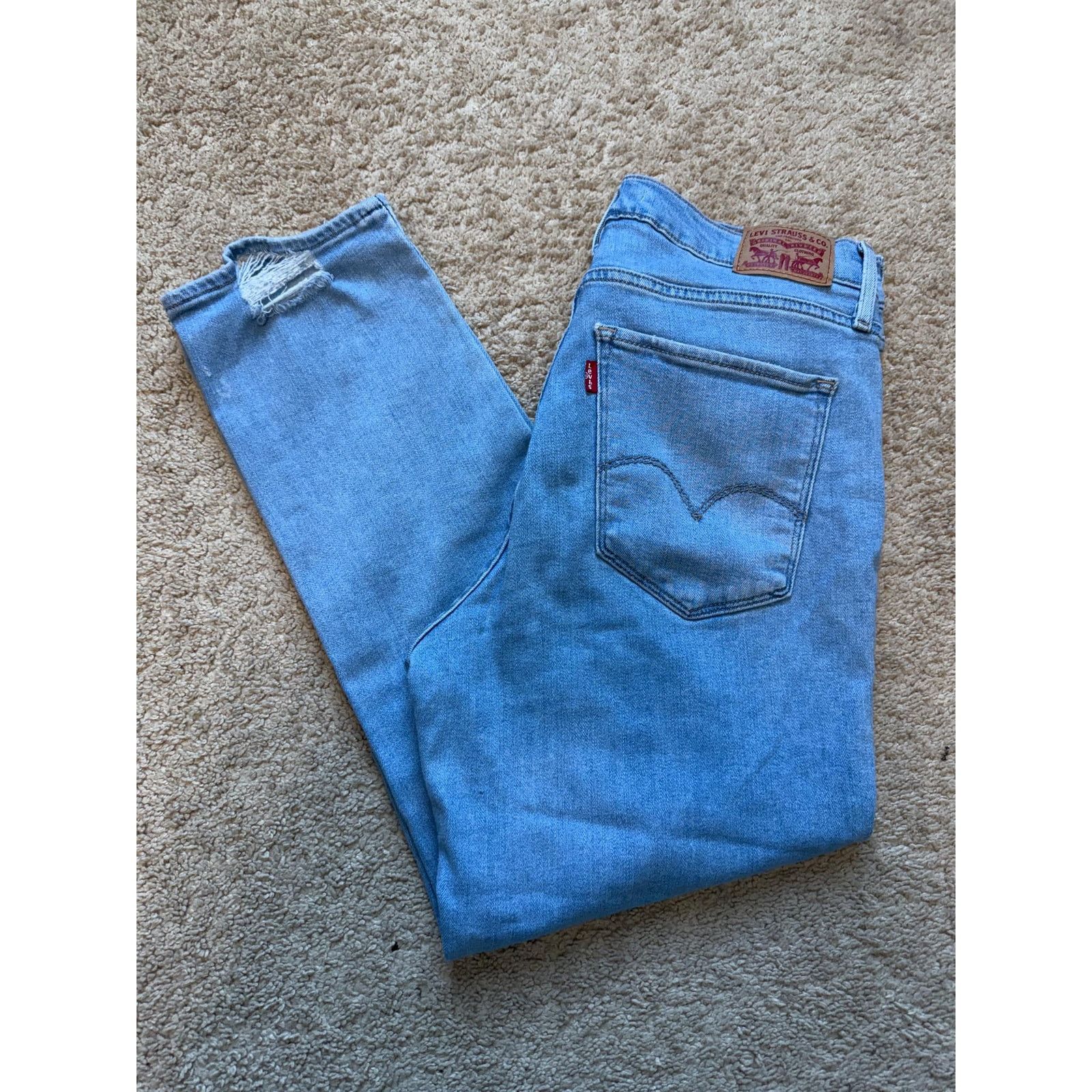Levi's Levi Strauss Red Tab 724 High Rise Straight Crop Jeans 31x24 Size 31" - 1 Thumbnail