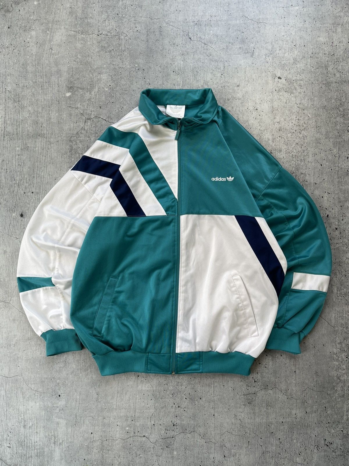 Adidas Adidas Vintage Track Suit Jacket 90s Embroidered Logo Size US XL / EU 56 / 4 - 2 Thumbnail