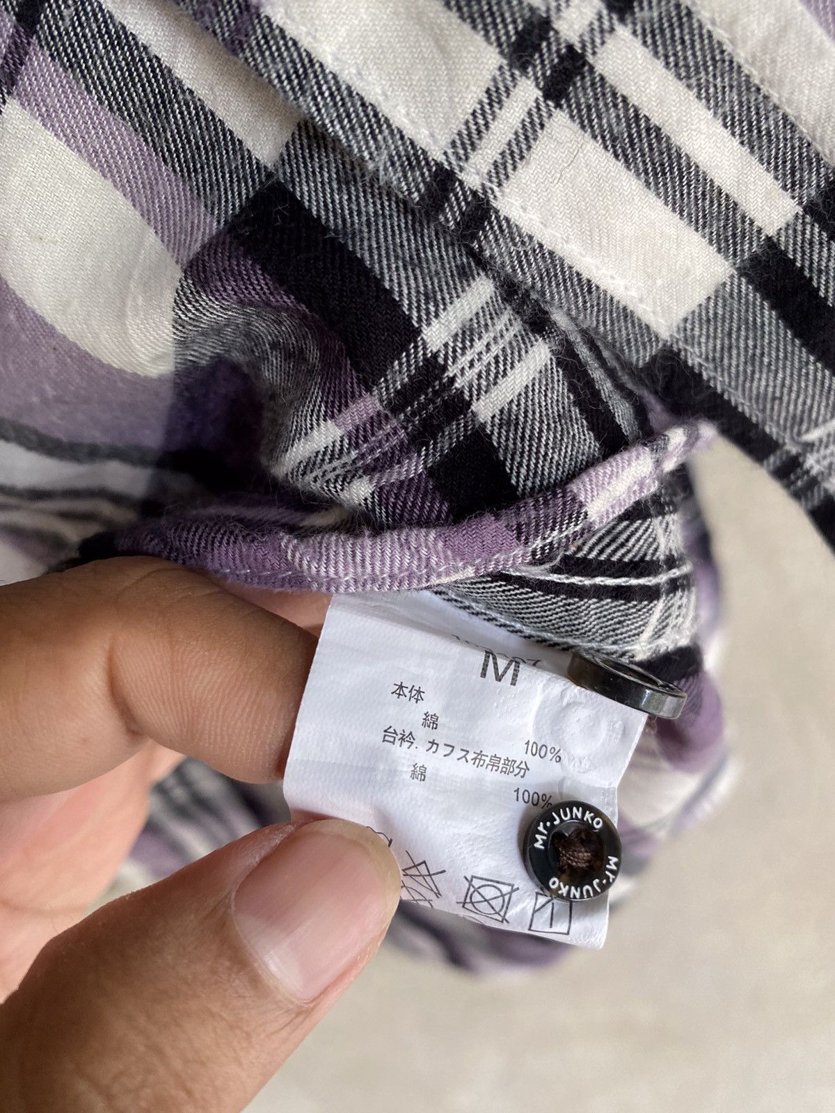 Japanese Brand Mr. Junko Rare Design Plaid Tartan Flannel Shirt Button Up Size US M / EU 48-50 / 2 - 5 Thumbnail