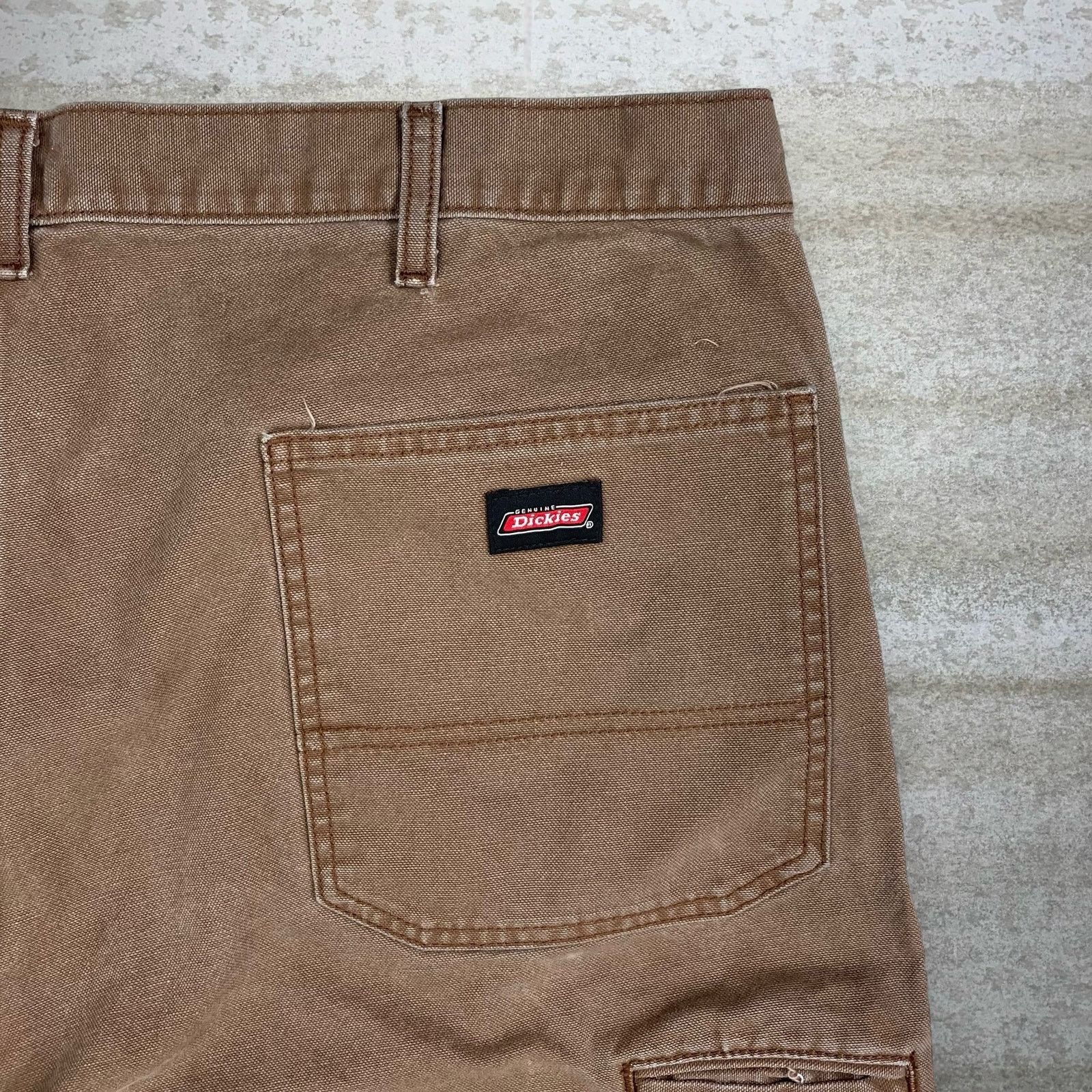 Dickies Vintage 90s Dickies Carpenter Pants 42x30 Baggy Brown Canvas Size US 42 / EU 58 - 3 Thumbnail