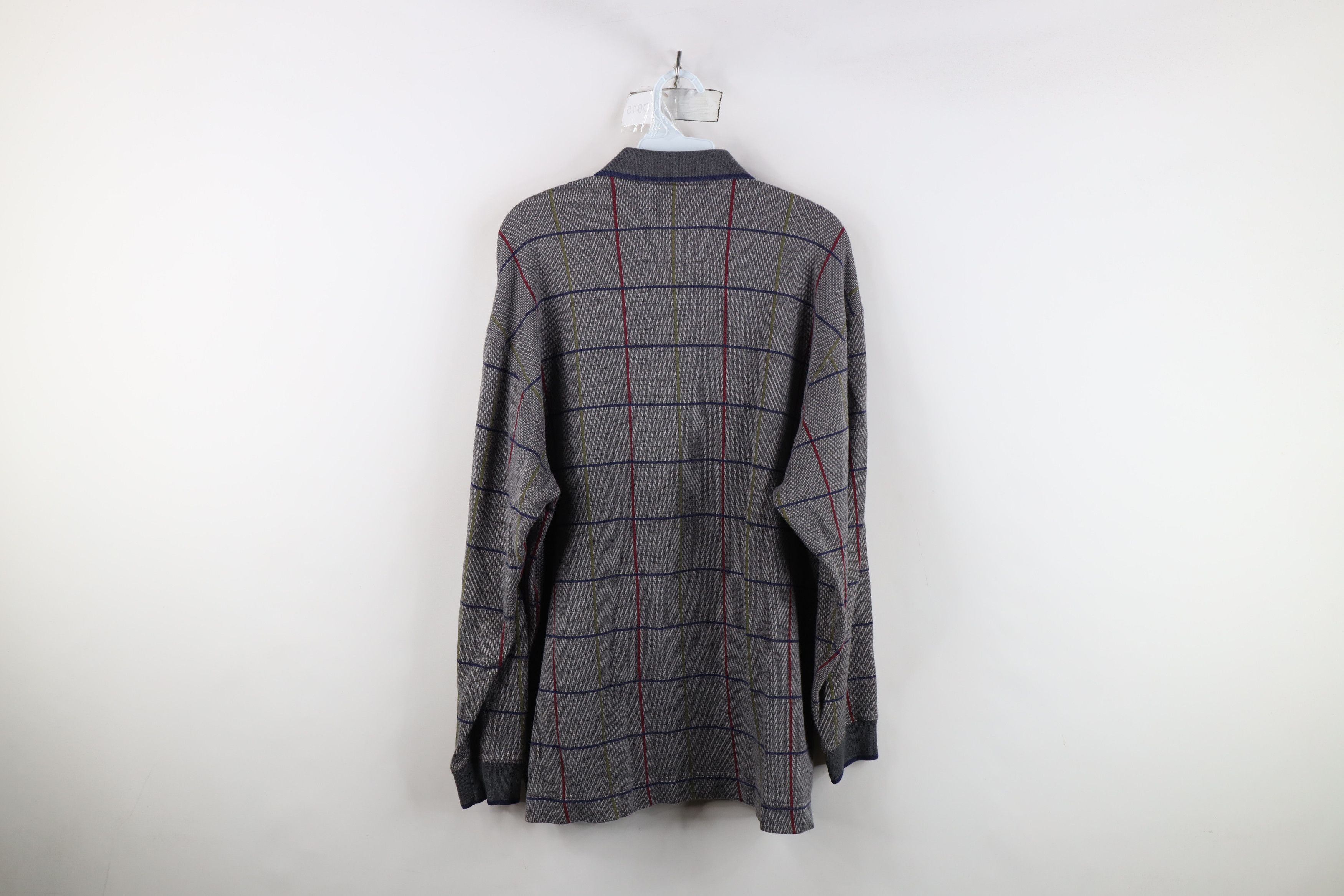 Vintage Vintage 90s Streetwear Knit Long Sleeve Rugby Polo Shirt Size US XL / EU 56 / 4 - 9 Thumbnail