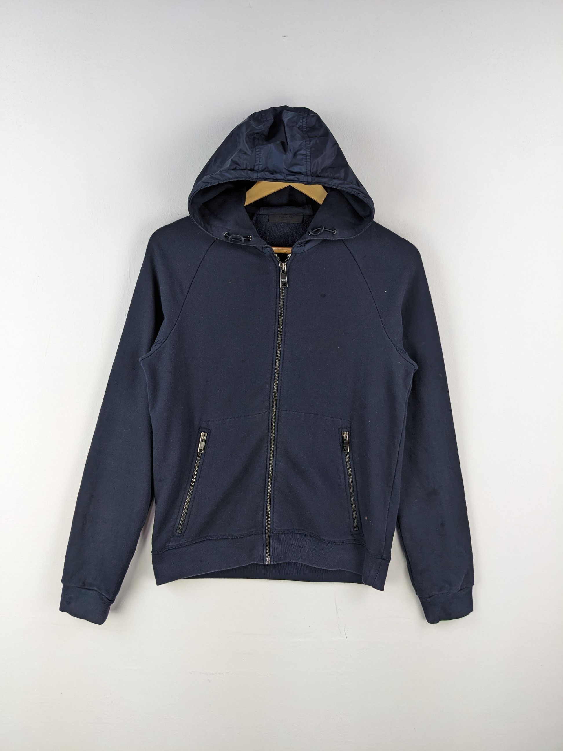 Prada Prada Hoodie Plain Zipper Jacket Size US XS / EU 42 / 0 - 1 Thumbnail