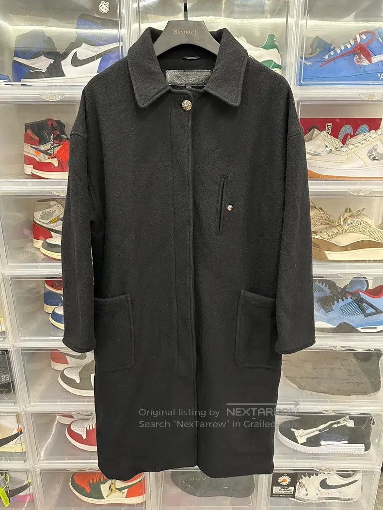 Chrome Hearts CHROME HEARTS Size M Black cashmere long coat Size M / US 6-8 / IT 42-44 - 3 Thumbnail