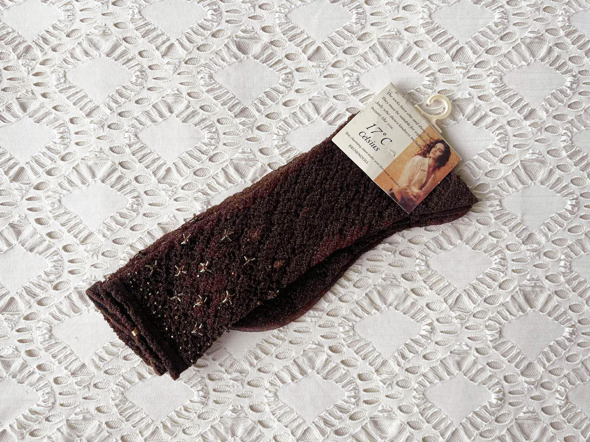 Vintage 80s Vintage Deadstock Women Nylon SOCKS, original package Size ONE SIZE - 1 Thumbnail