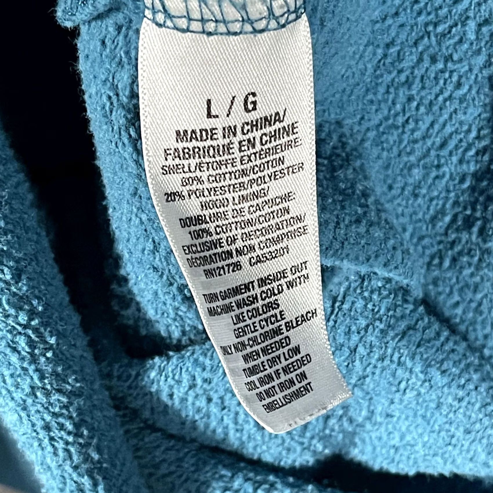 Aeropostale AeroPostale Hoodie Mens L Blue Full Zip AERO 87 Applique Graphic Fleece 80/20 Cotton/Polyester Regular Fit Vintage No Mens Size US L / EU 52-54 / 3 - 5 Thumbnail