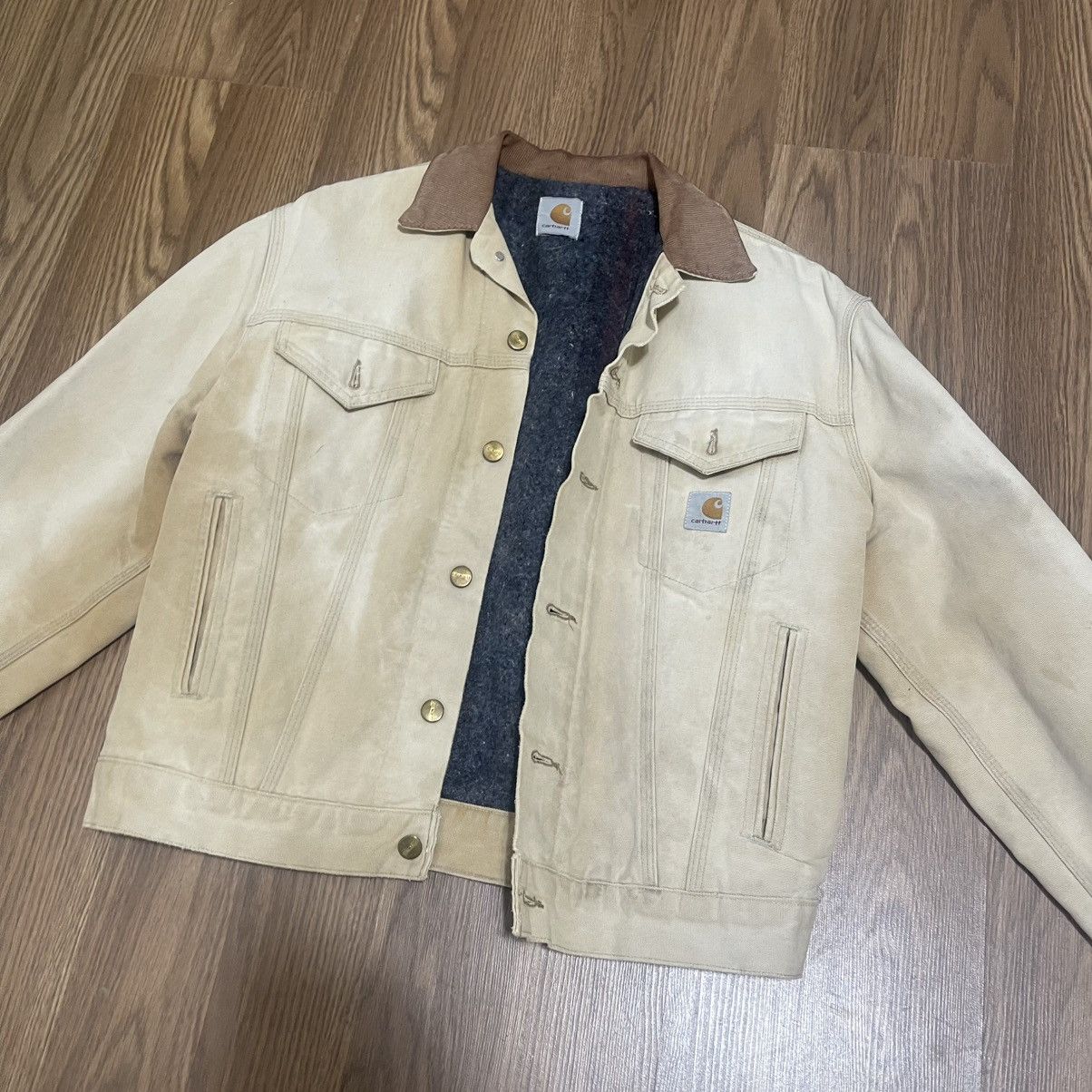 Carhartt × Vintage Vintage Carhartt Lined Trucker Jacket Size US M / EU 48-50 / 2 - 9 Thumbnail