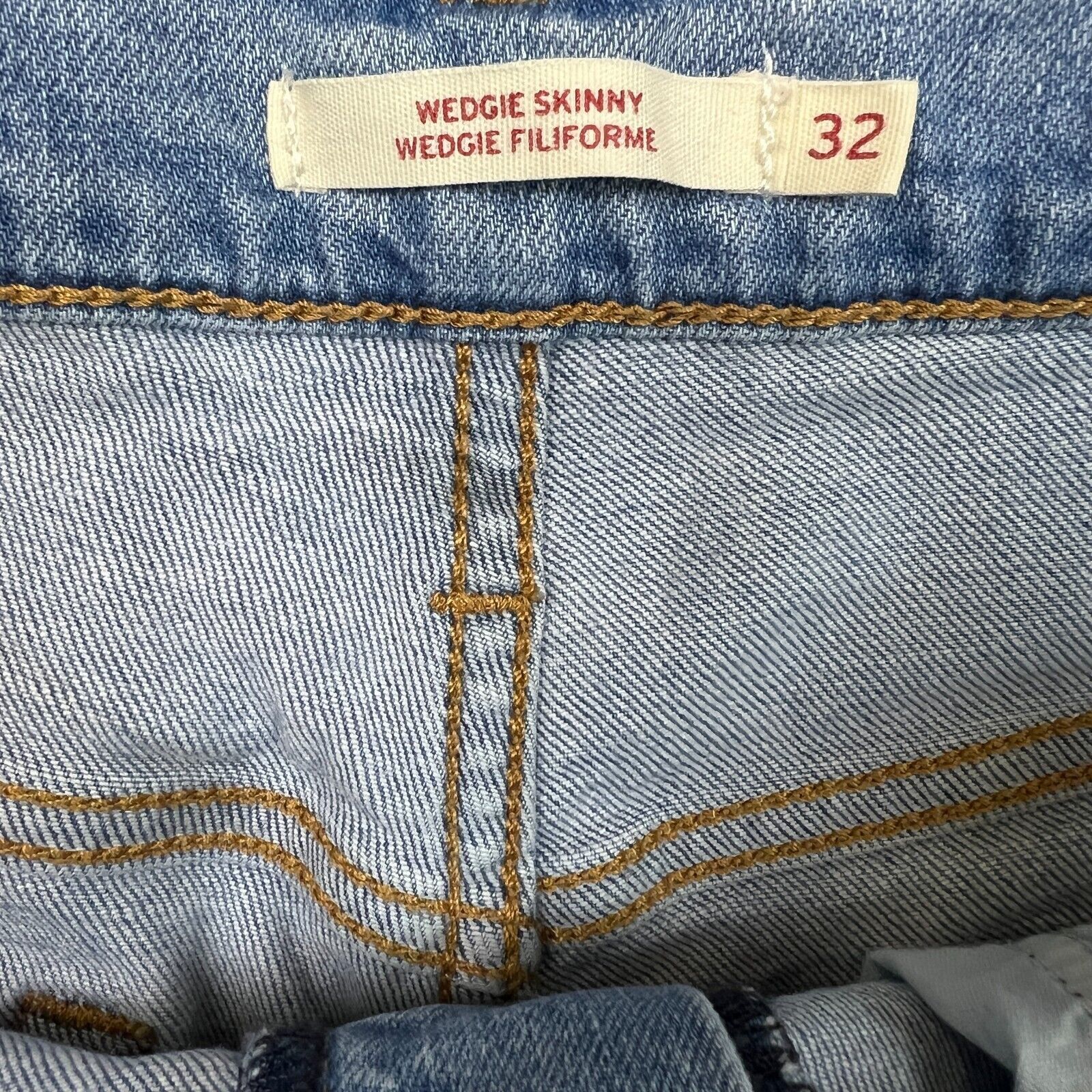 Levi's × Vintage Levi's Wedgie Skinny Jeans 32x26 Thrashed High Rise Denim Size 32" / US 10 / IT 46 - 11 Thumbnail