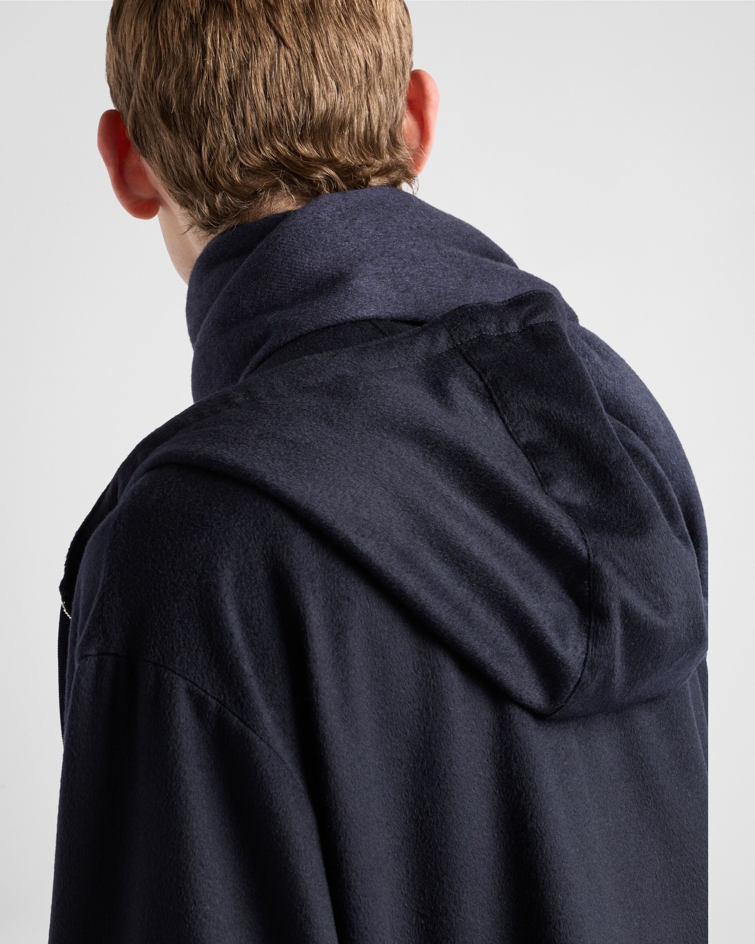 Prada o1bcso1str1025 Cashmere Anorak Jacket in Navy Size US XXL / EU 58 / 5 - 5 Thumbnail