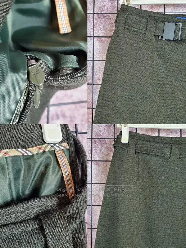 Burberry Burberry Green Wool A-Line Skirt for Spring. Size 23" - 5 Thumbnail