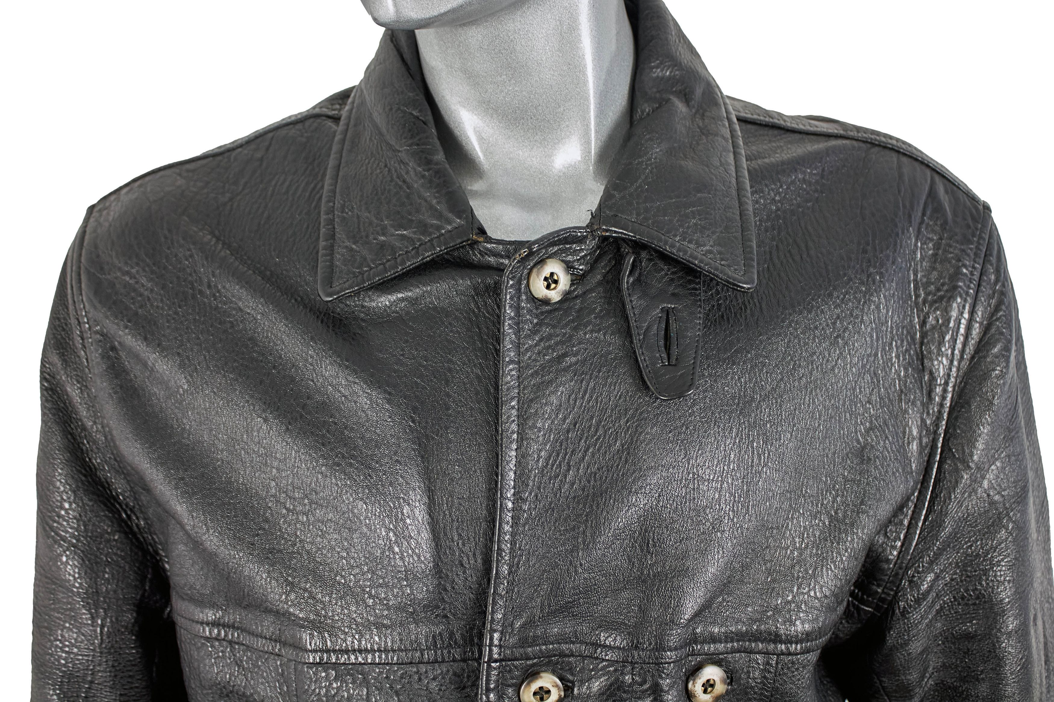 Vintage Vintage 80s Designer Deerskin Leather Italian Mens Jacket Size US L / EU 52-54 / 3 - 8 Thumbnail
