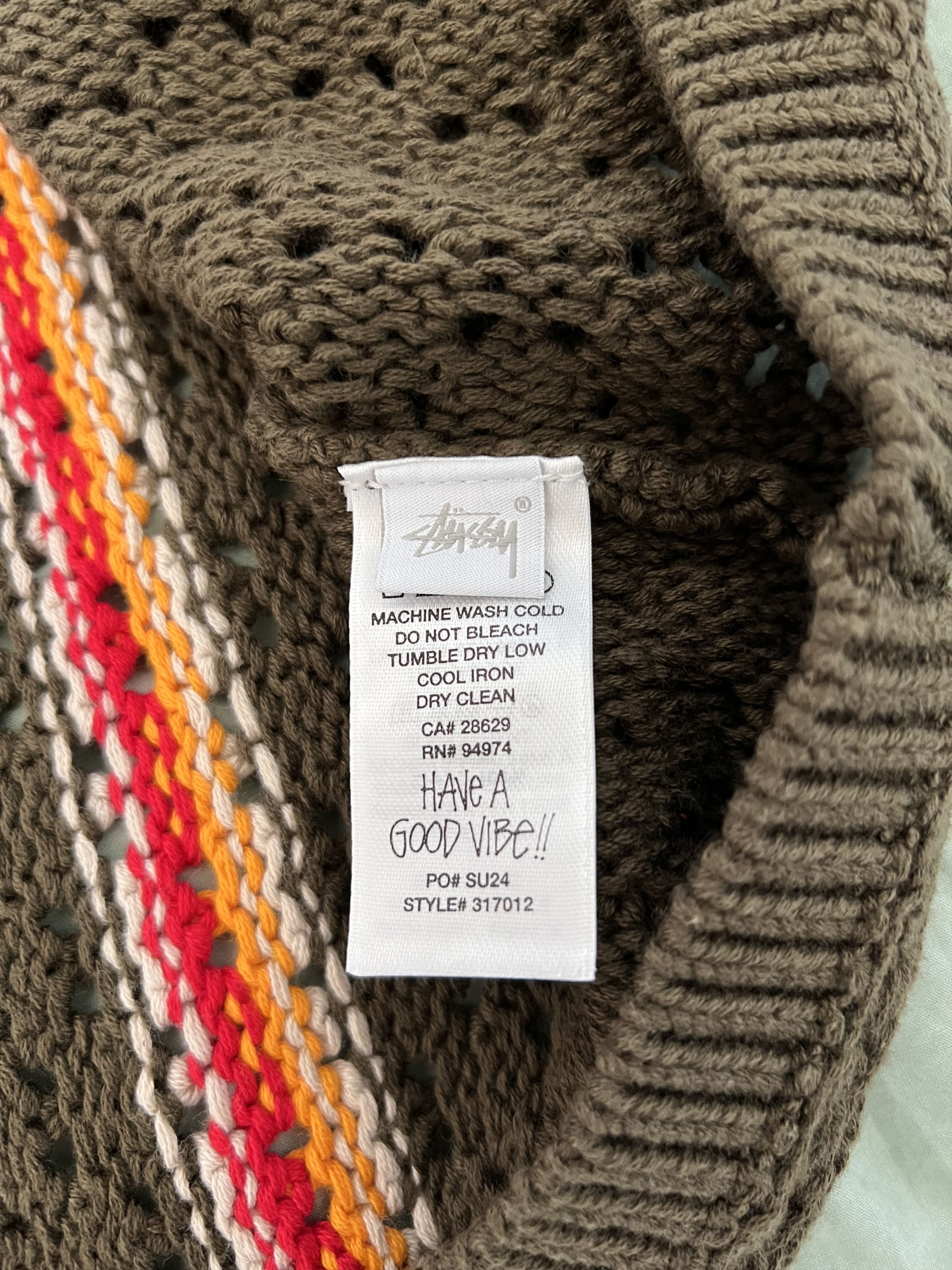 Patta × Stussy Stussy Patta Loose Gauge Stripe Sweater in Olive Size US M / EU 48-50 / 2 - 6 Thumbnail