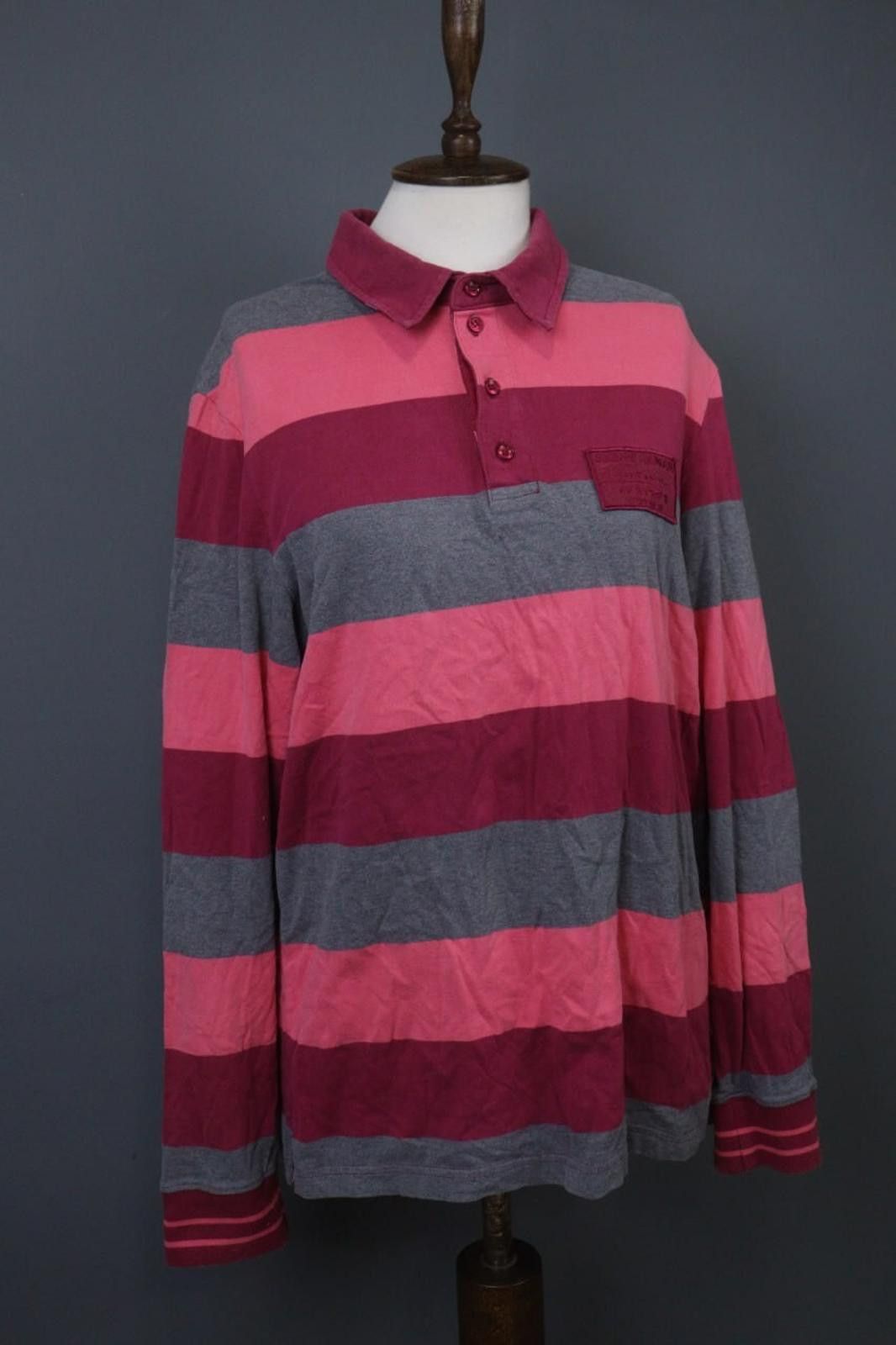 Saint James Saint James Multi Striped Cotton Collared Polo Shirt Size 38 Size US M / EU 48-50 / 2 - 7 Thumbnail