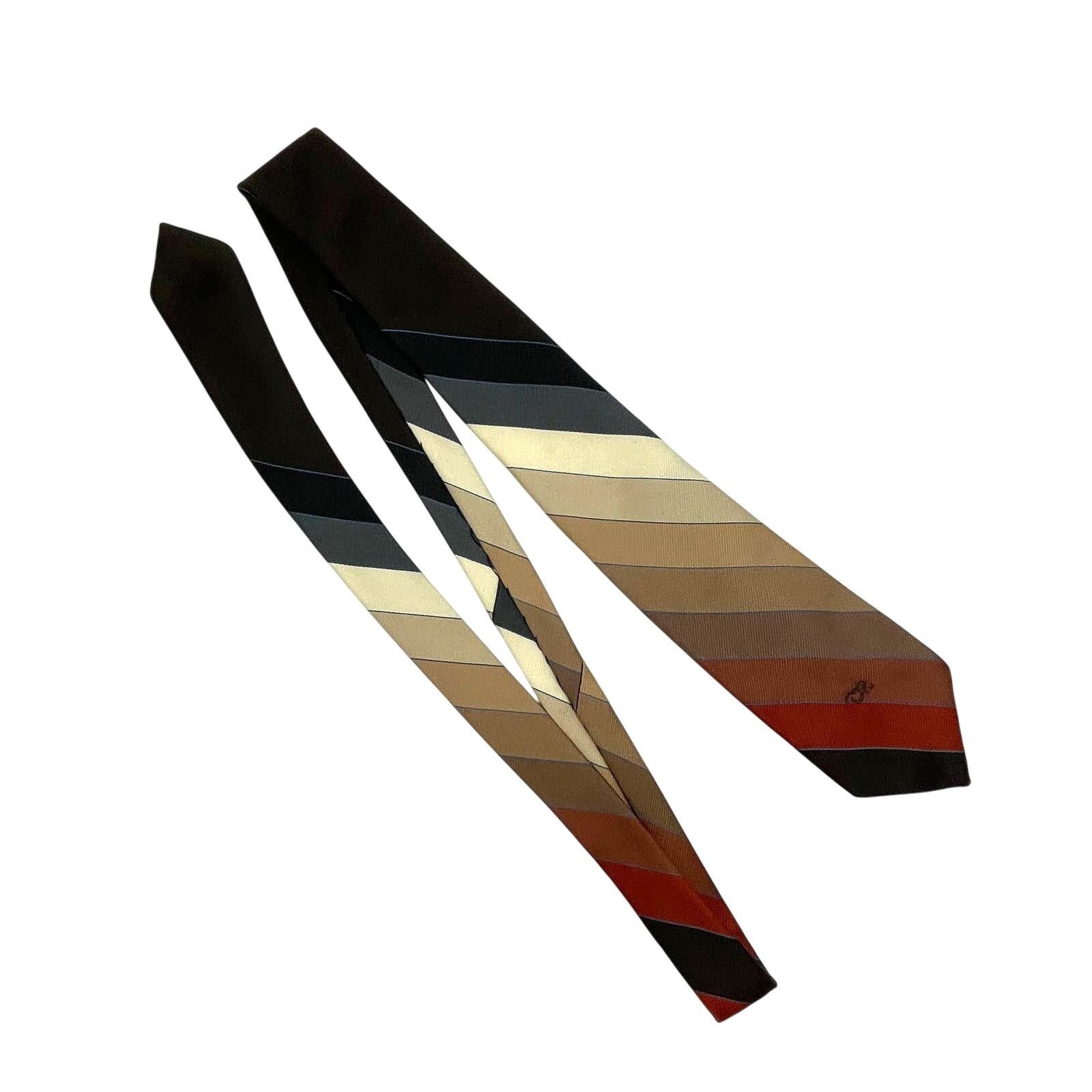 Oscar De La Renta Oscar De la Renta Stripe Ombre Tie Red Beige Size ONE SIZE - 2 Thumbnail