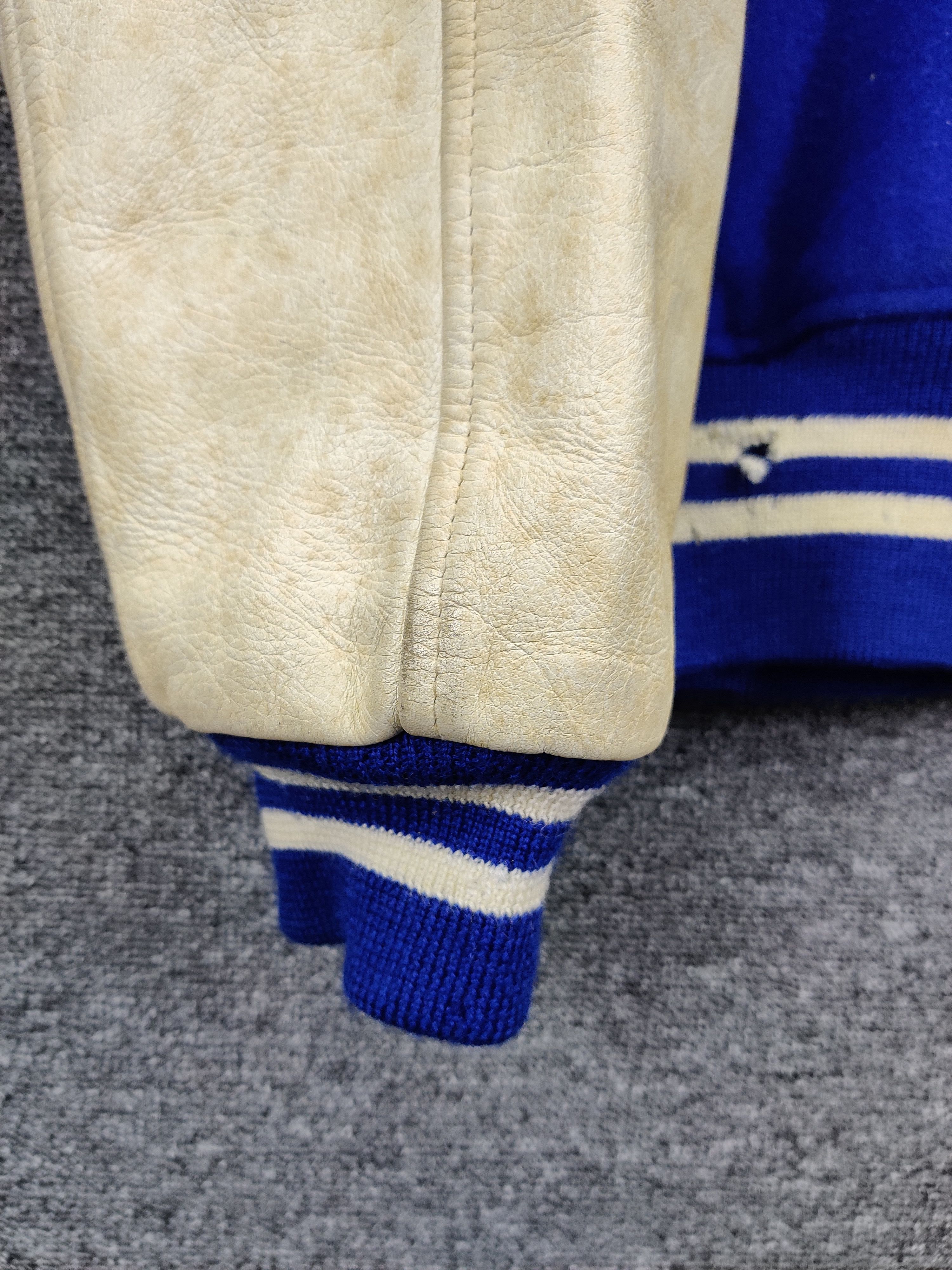 Vintage Vintage 80s David Workshop Wool Varsity Leather Jacket Size US M / EU 48-50 / 2 - 4 Thumbnail