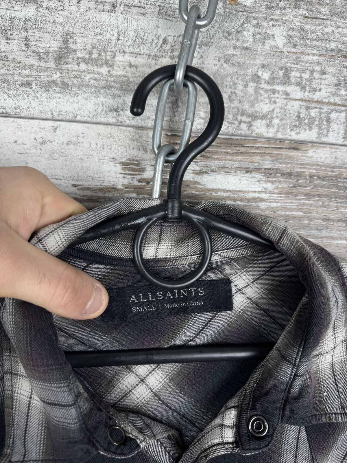 Allsaints Mens Allsaints Dacoma ls shirt button up flannel size S Size US S / EU 44-46 / 1 - 7 Thumbnail