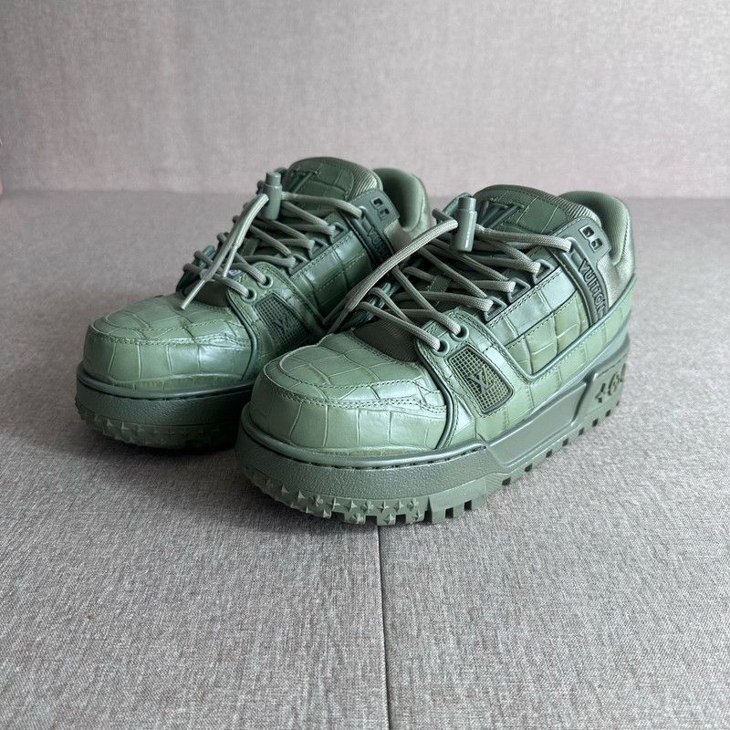 Louis Vuitton Trainer Maxi Low Top Sneakers Green 0079