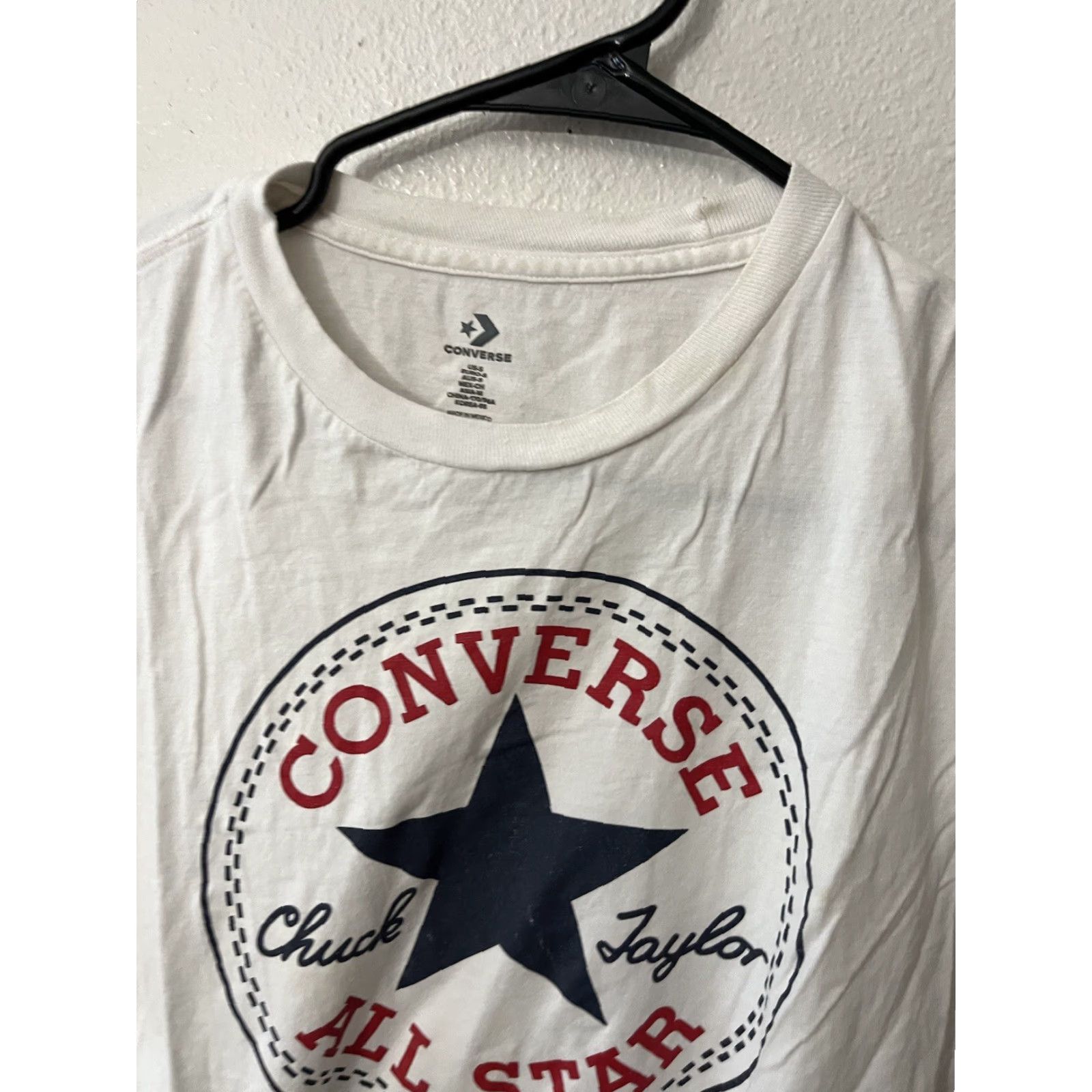 Converse CONVERSE Mens White Graphic Tee Shirt Small Adult S Cotton 100% Logo 90s Fashion T Shirt Mens Size US S / EU 44-46 / 1 - 5 Thumbnail