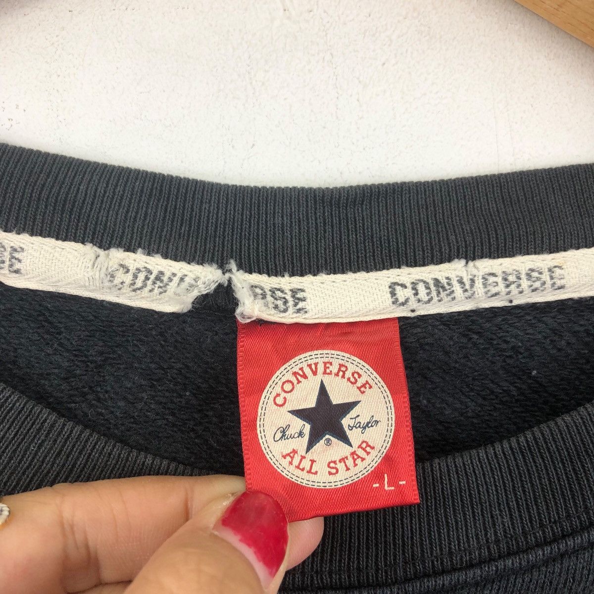 Converse Vintage CONVERSE ALL STAR Embroidery Logo Streetwear Sweatsh Size US L / EU 52-54 / 3 - 4 Thumbnail