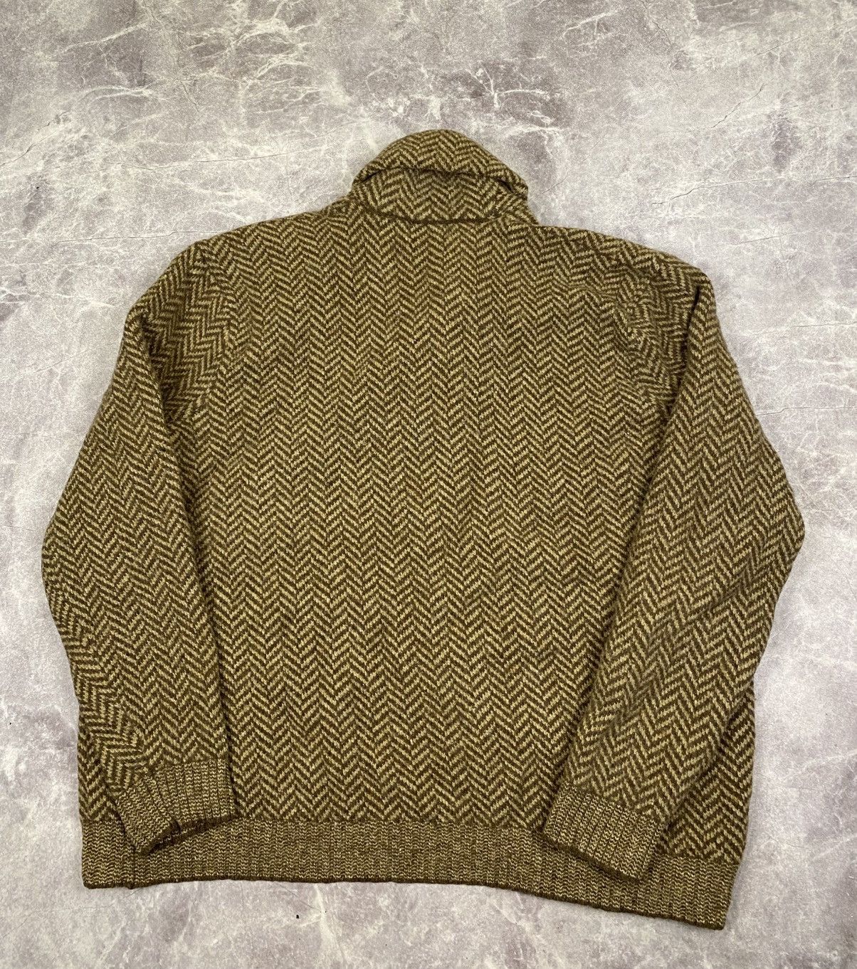 Polo Ralph Lauren Polo Ralph Lauren Vintage Herringbone Wool Sweater Size: 4XL Size US XXL / EU 58 / 5 - 8 Thumbnail