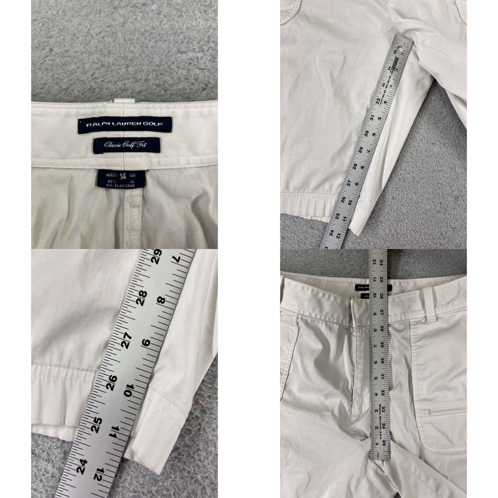 Ralph Lauren Ralph Lauren Golf Shorts Women 14 White Classic Golf Fit Cargo Nylon Blend 32x11 Size 36" / US 14 / IT 50 - 8 Thumbnail