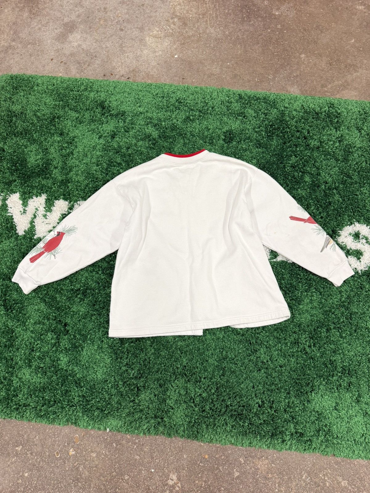 Vintage Vintage Birds Cardigan White Large 90s Retro Orvis Size US L / EU 52-54 / 3 - 6 Thumbnail