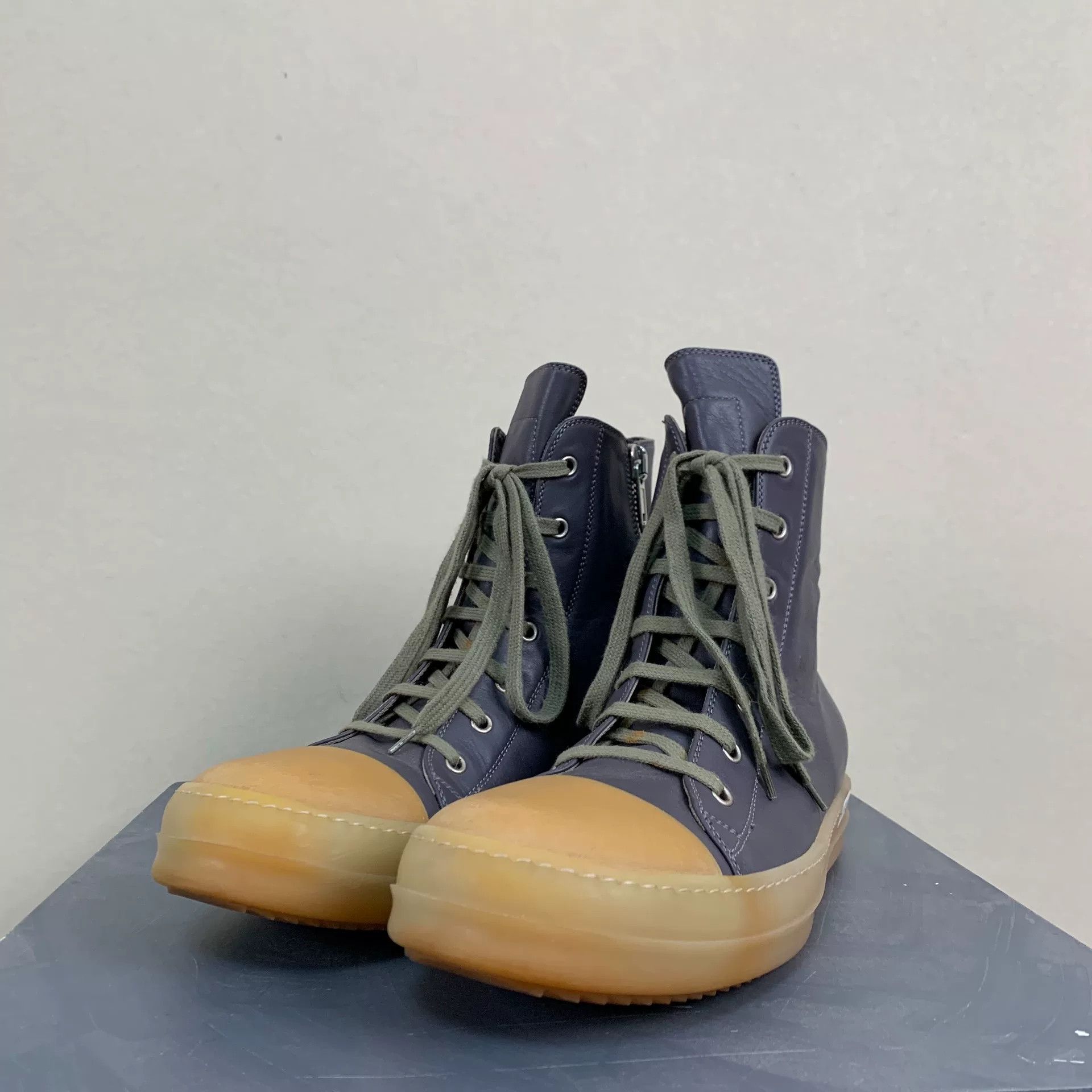 Rick Owens rick owens rare leather high-top sneakers Size US 10 / EU 43 - 1 Thumbnail