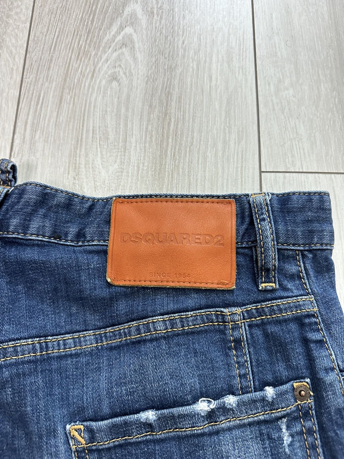 Dsquared2 Dsquared2 Tidy Biker Distressed Denim Jeans Pants (A033) Size US 34 / EU 50 - 18 Thumbnail