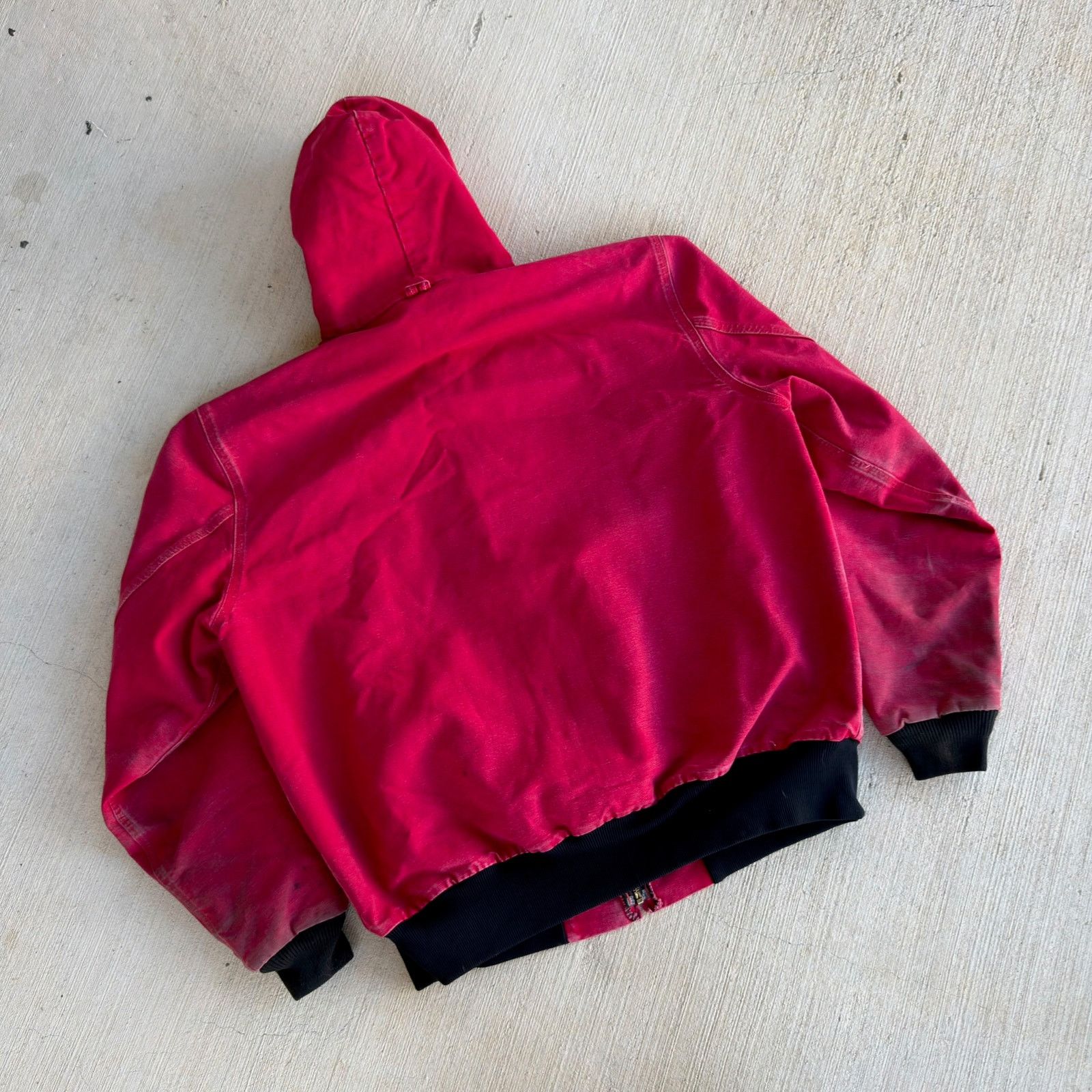 Carhartt × Vintage Carhartt JR110 faded red hooded work wear jacket Size US XXL / EU 58 / 5 - 5 Thumbnail