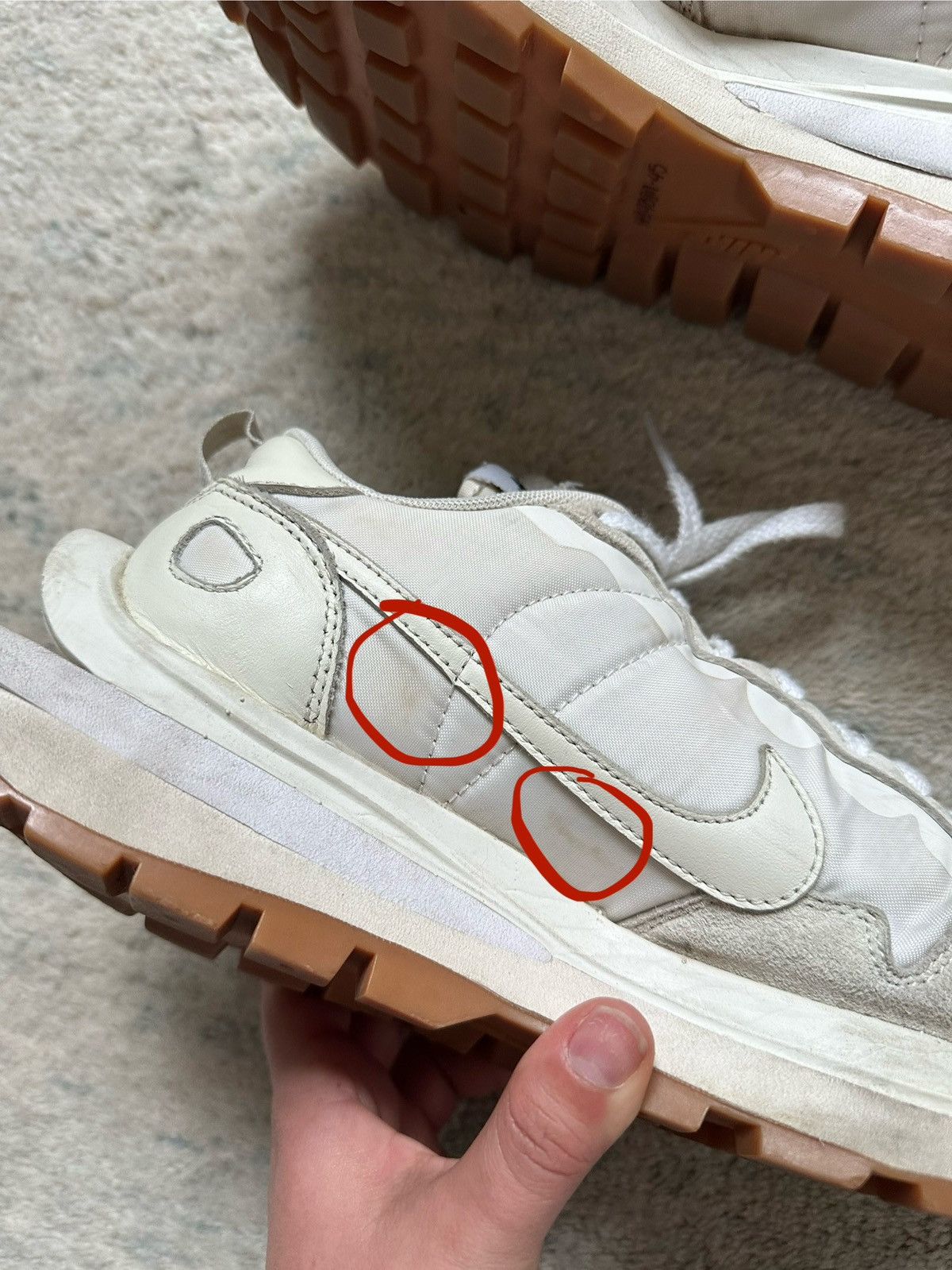 Nike × Sacai Nike x Sacai VaporWaffle Sail Gum White (DD1875-100) Men’s 8 Size US 8 / EU 41 - 11 Thumbnail