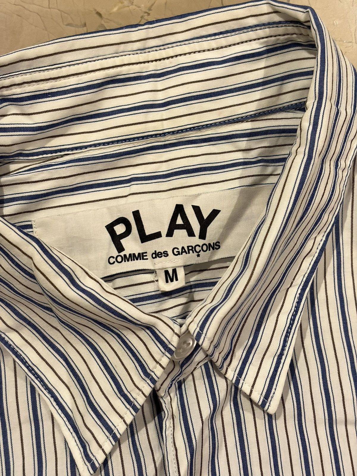 Comme des Garcons PLAY CDG PLAY black logo full sleeve shirt Size US M / EU 48-50 / 2 - 3 Thumbnail