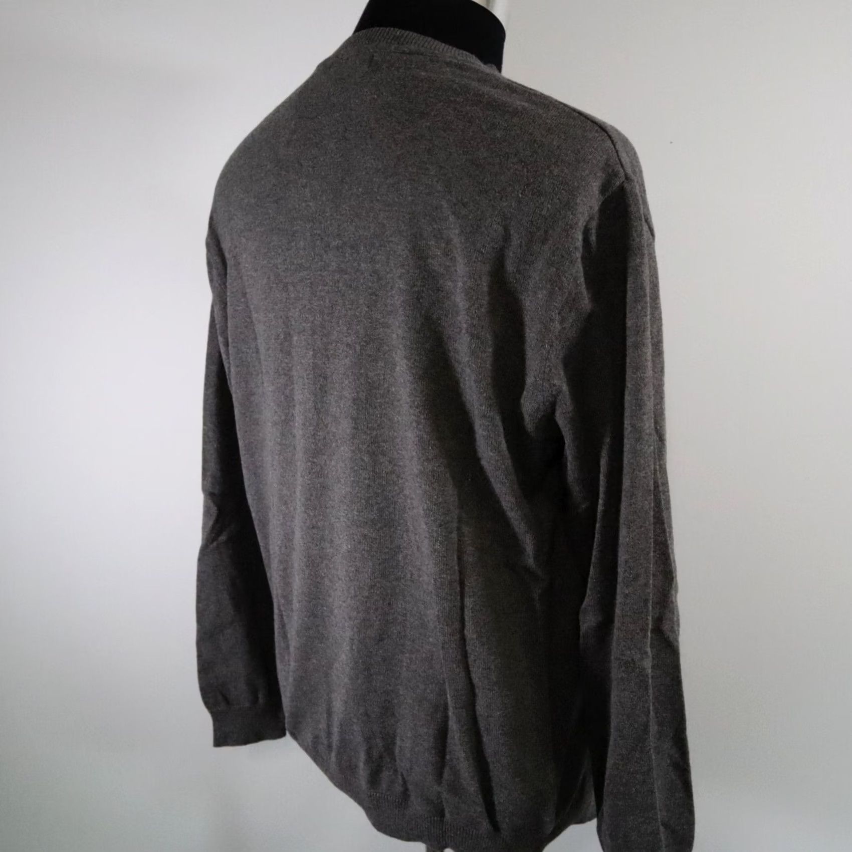 Vintage Axcess Sweater Mens Medium Gray Knit V-Neck Pullover Argyle Diamond Long Sleeve Size US M / EU 48-50 / 2 - 4 Thumbnail